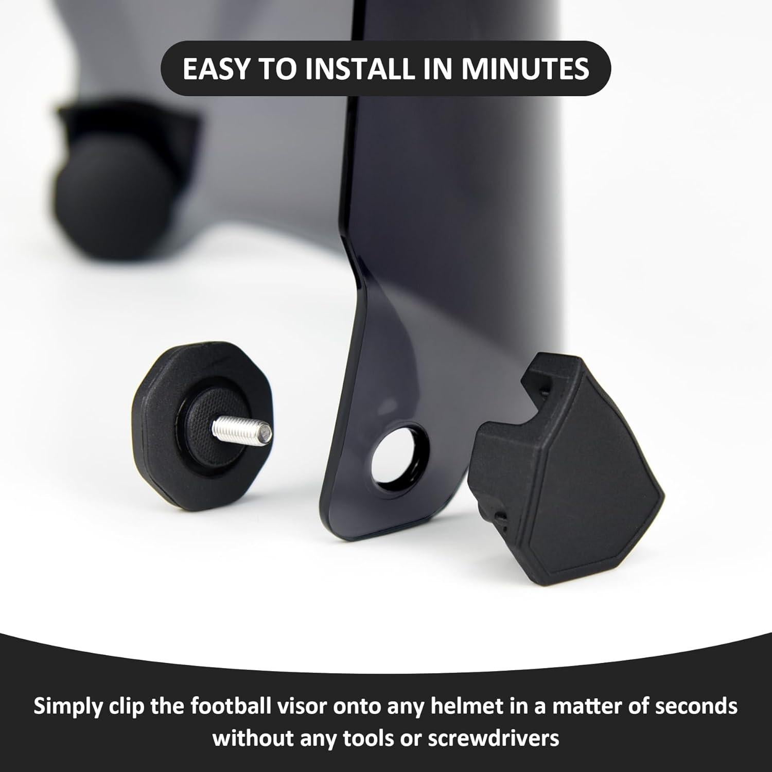 Visera de Fútbol MENOLY BDF092C, Policarbonato, UV y Rayones