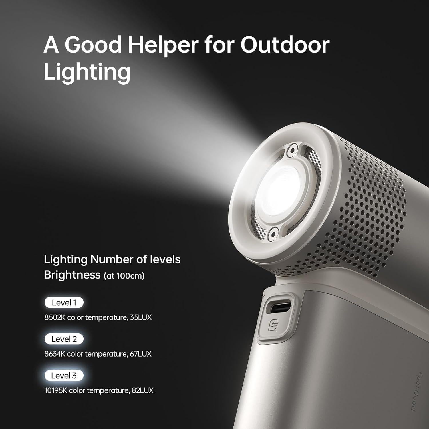 Ventilador Portátil JISULIFE Ultra2 9000mAh 100 Velocidades