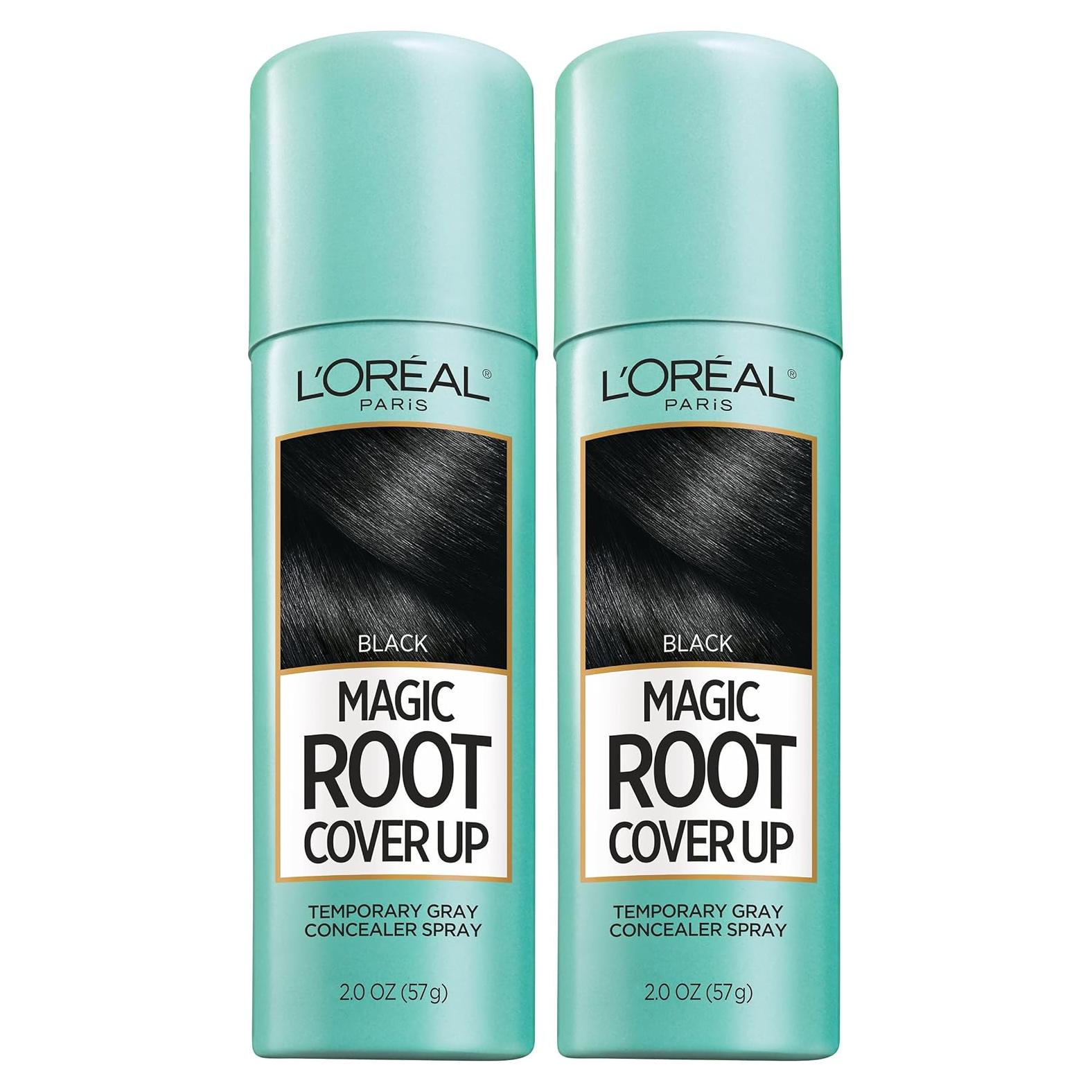 Tinte para Cabello L'Oreal Paris Cubrimiento Raíces Negro 2 Unidades