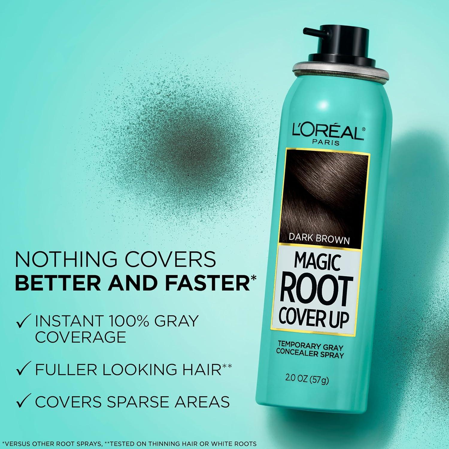Tinte para Cabello L'Oreal Paris Cubrimiento Raíces Negro 2 Unidades
