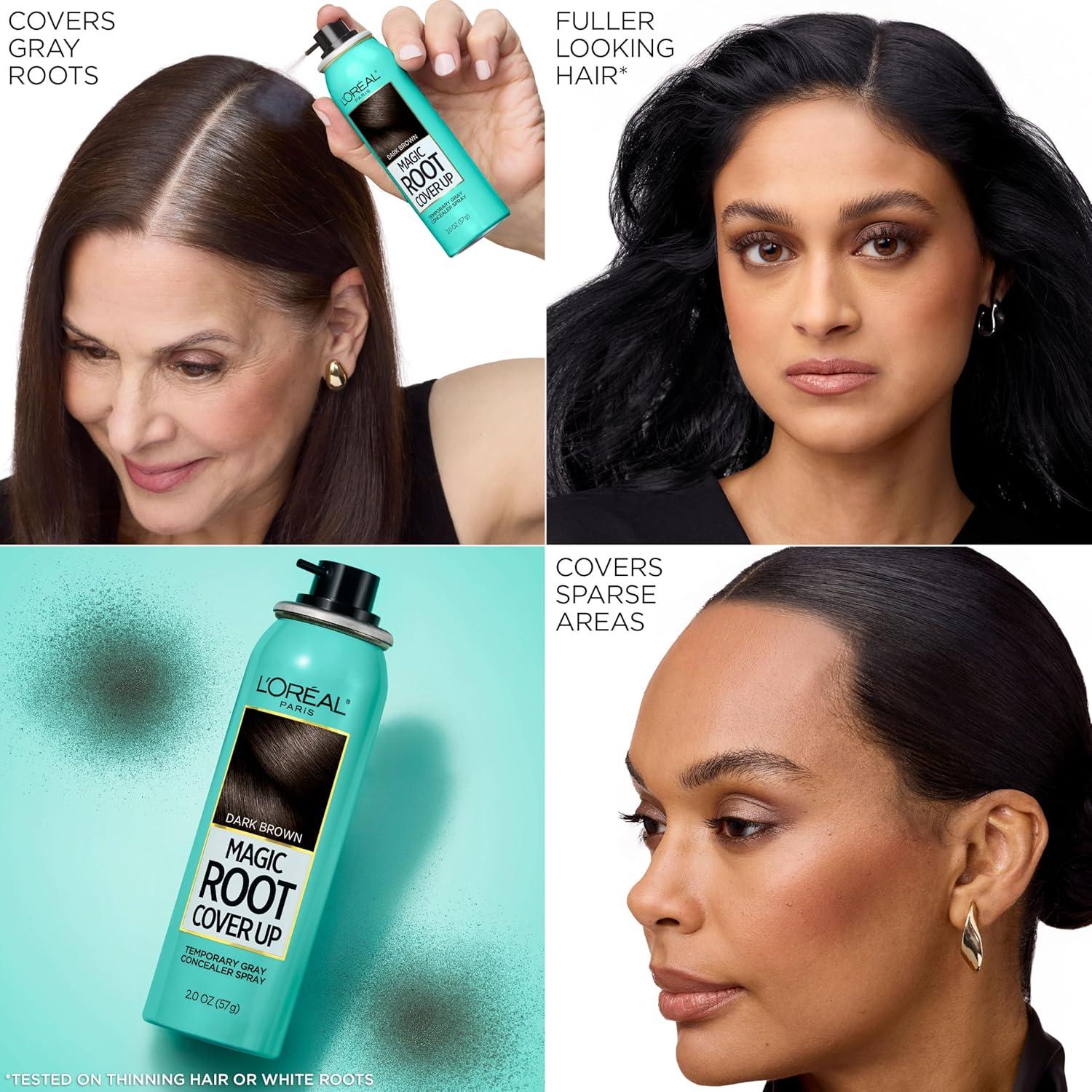 Tinte para Cabello L'Oreal Paris Cubrimiento Raíces Negro 2 Unidades