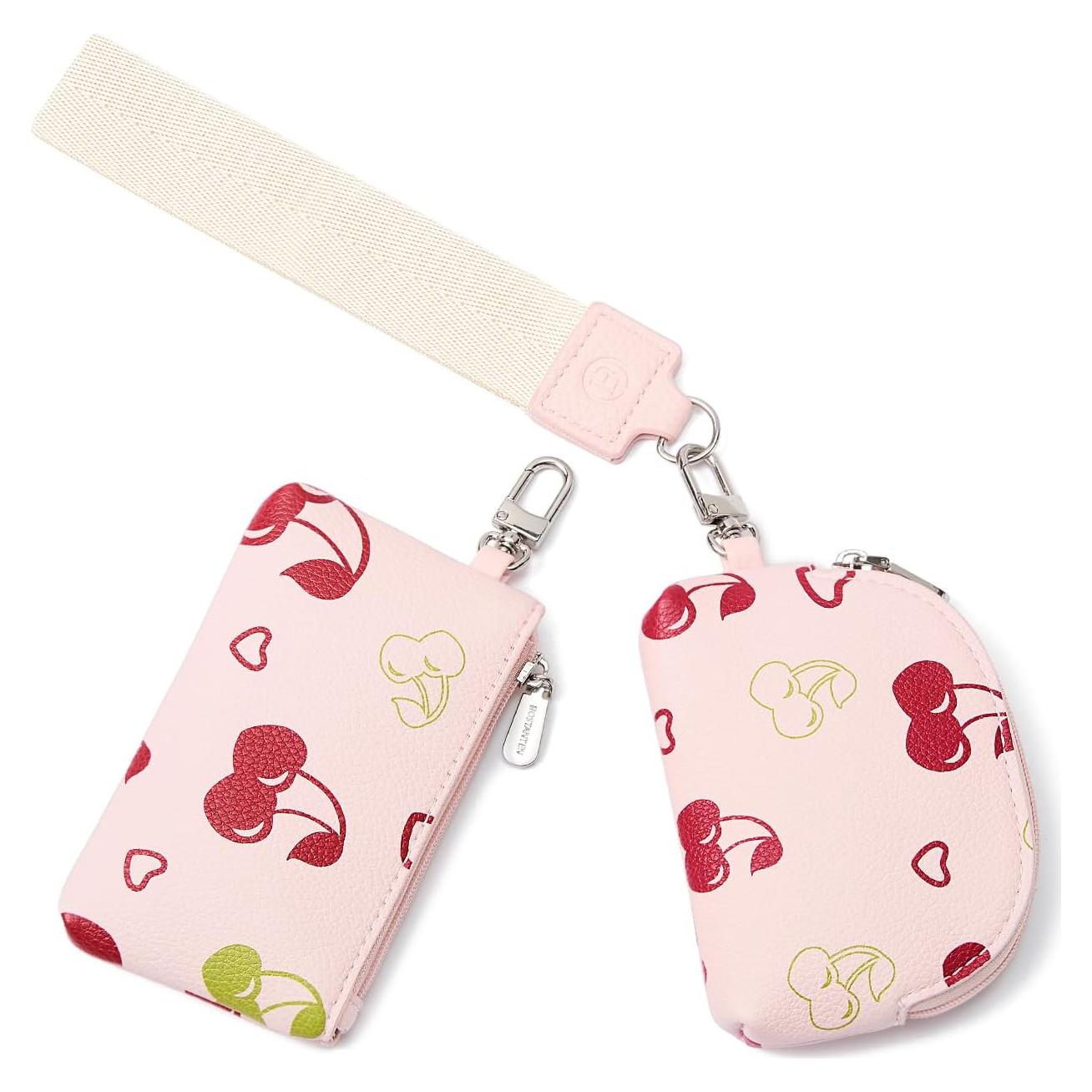 Cartera Pequeña BOSTANTEN Estampado de Cereza RFID 12x7.5cm