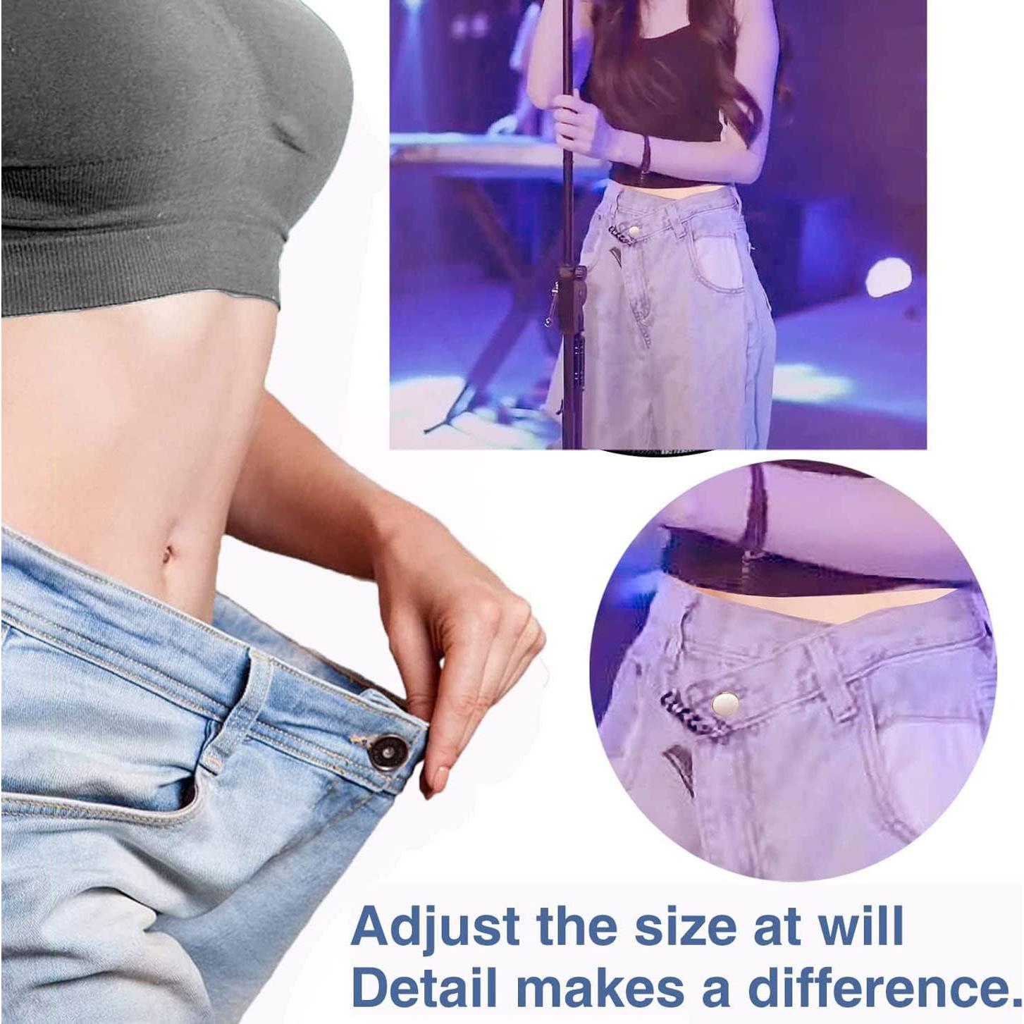 8 Botones Metálicos Ajustables para Pantalón Zenglu 17 mm