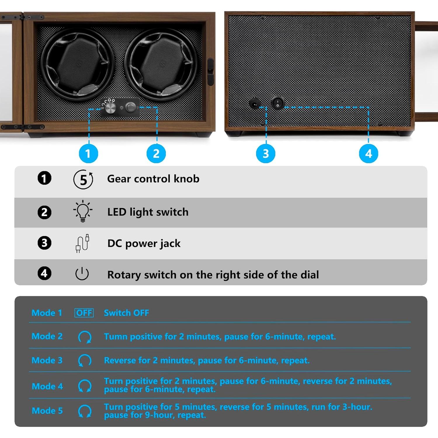Enrollador de Relojes Automático CAJESA Doble para 2 Relojes