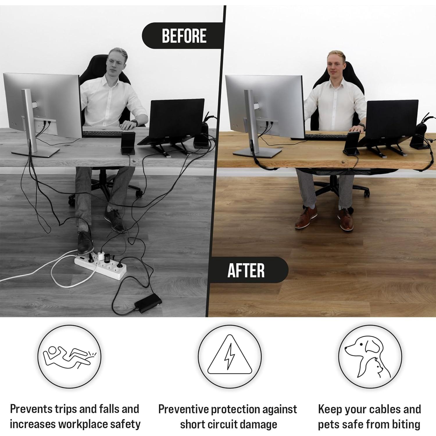 Bandeja de gestión de cables Ultimate Setup 63.5x24 cm