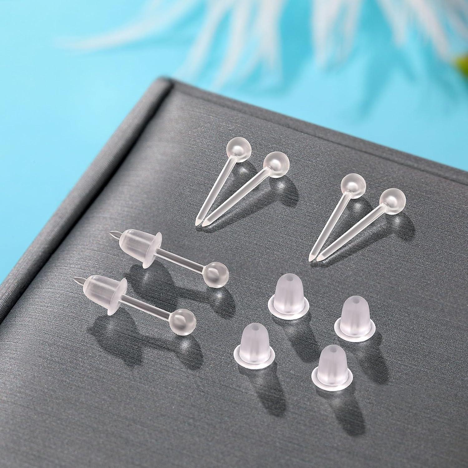 Juego de Aretes de Plástico 3mm Formulen para Oídos Sensibles