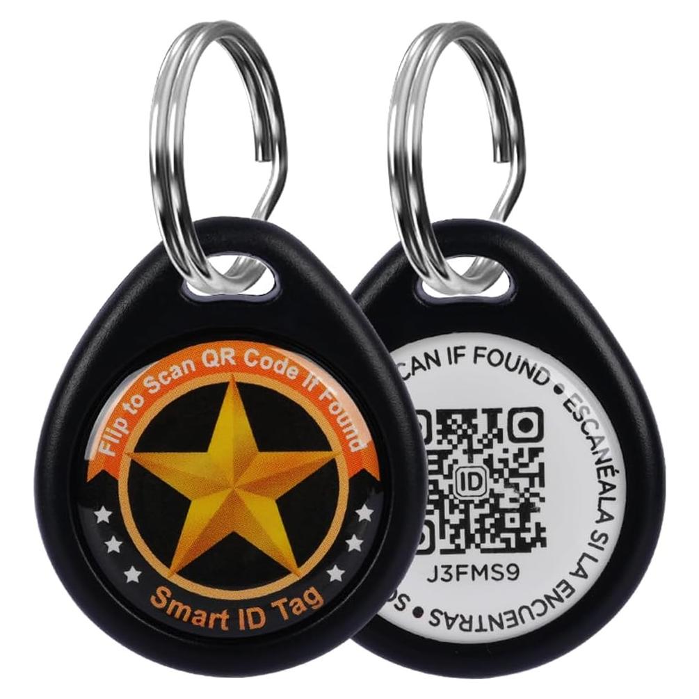 Etiqueta de Identificación QR para Mascotas Icitekwan Negra M