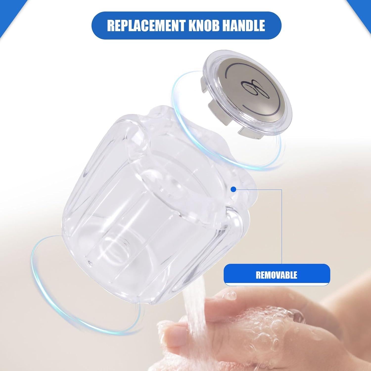 Perillas de Ducha de Acrílico Transparente Ryutain 2 Piezas