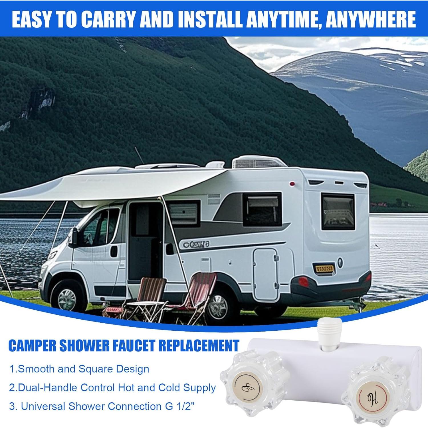 Perillas de Ducha de Acrílico Transparente Ryutain 2 Piezas