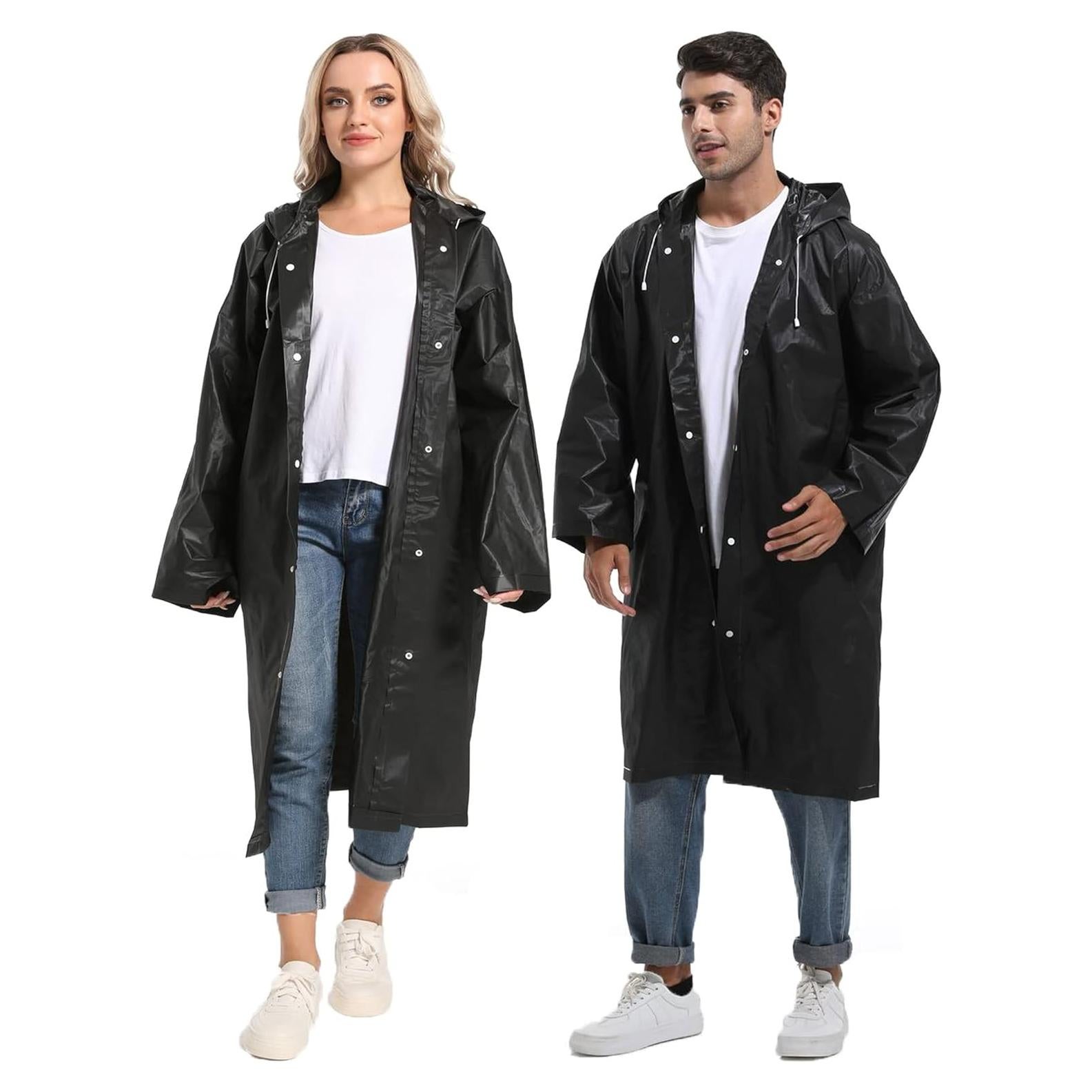 2 Chaquetas de Lluvia Reutilizables Borogo para Adultos - Impermeables