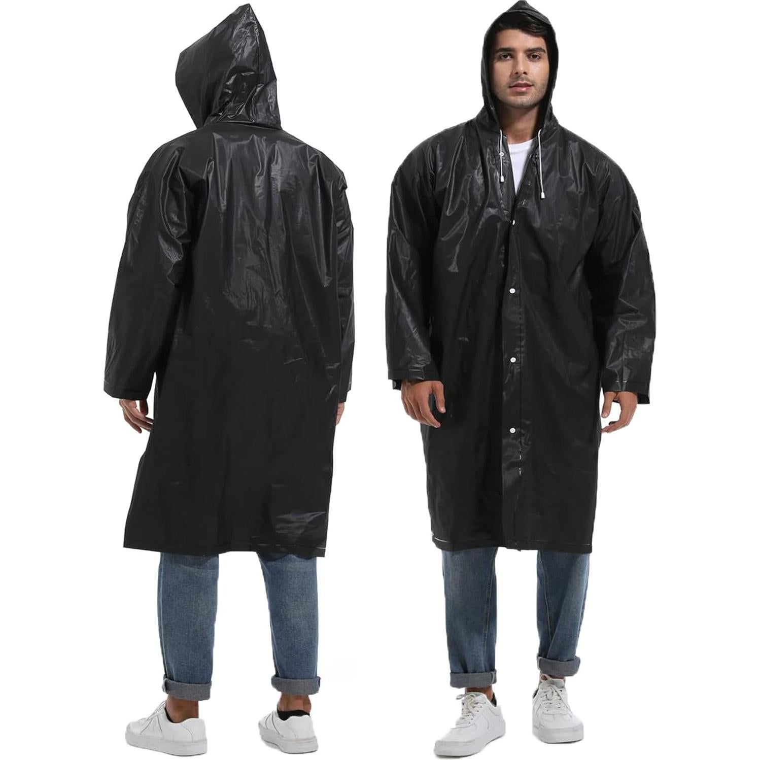 2 Chaquetas de Lluvia Reutilizables Borogo para Adultos - Impermeables