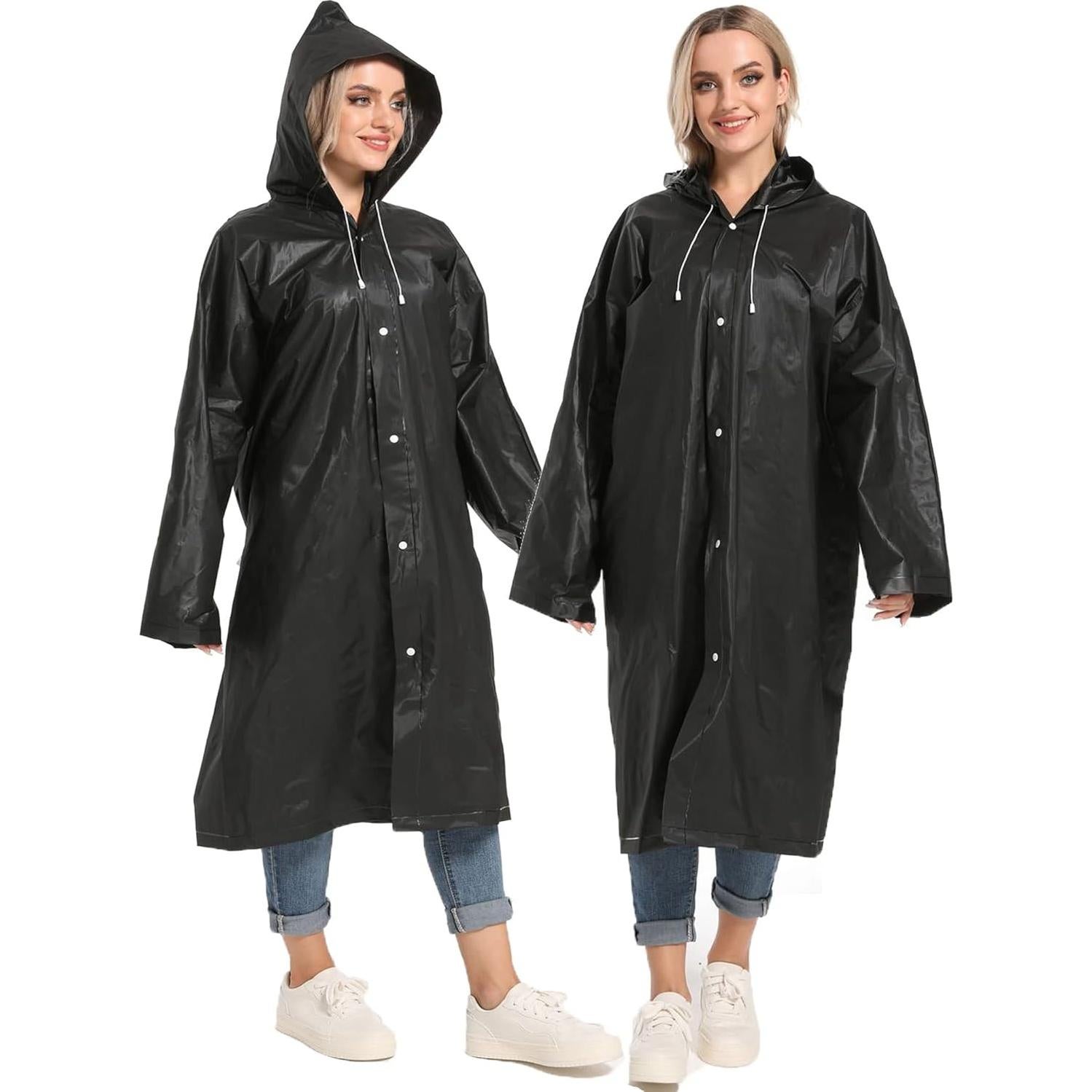 2 Chaquetas de Lluvia Reutilizables Borogo para Adultos - Impermeables