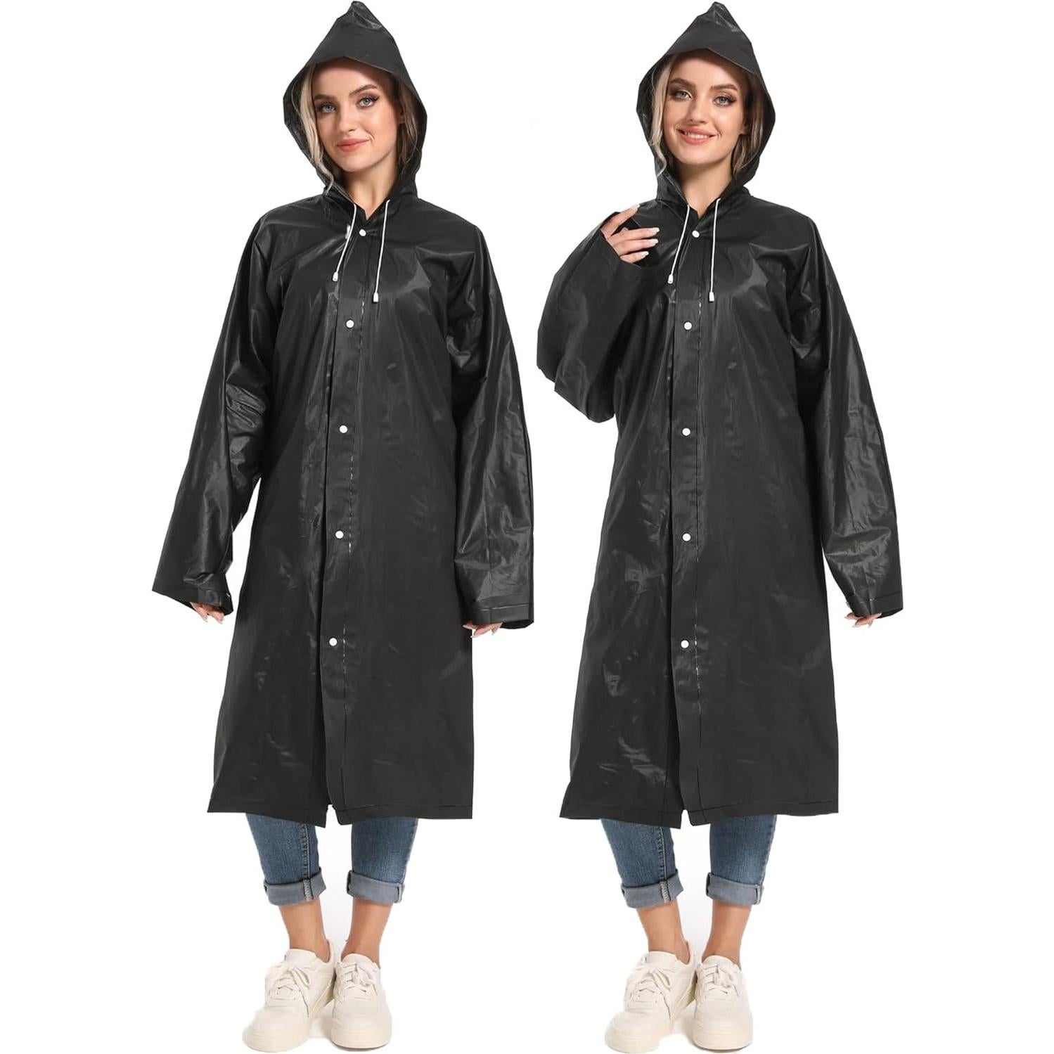 2 Chaquetas de Lluvia Reutilizables Borogo para Adultos - Impermeables