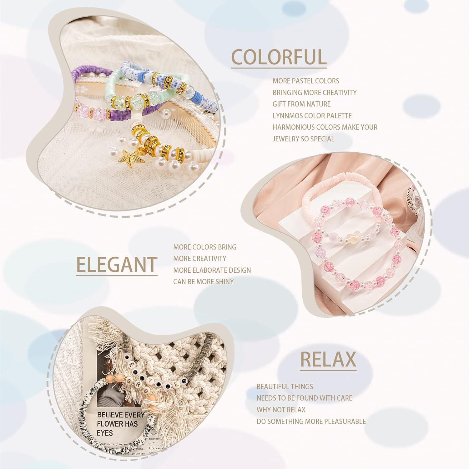 Kit de Pulseras de Cuentas de Arcilla 8500 Pcs Lynnmos