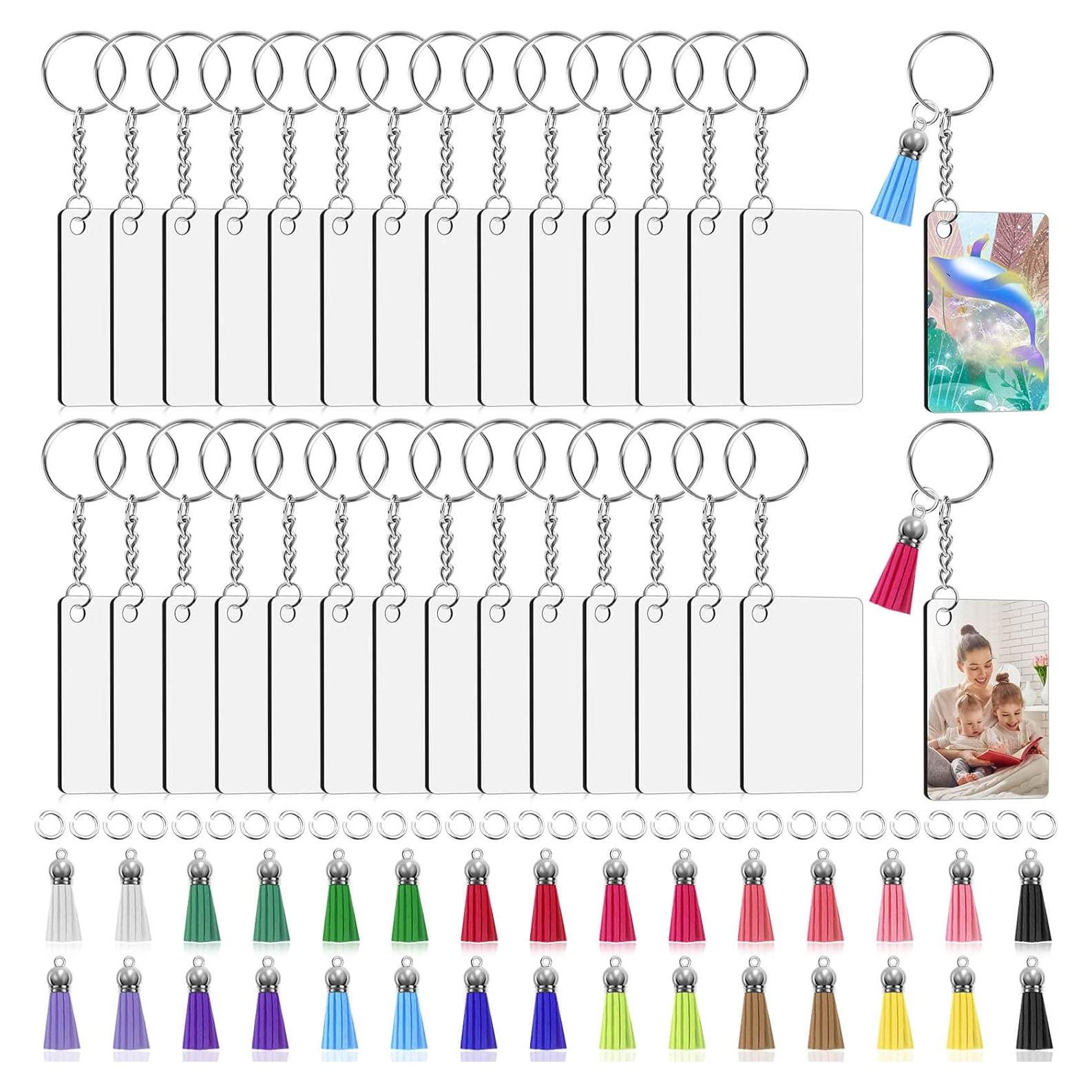 Kit de Llaveros en Blanco para Sublimación Modacraft 120 Piezas