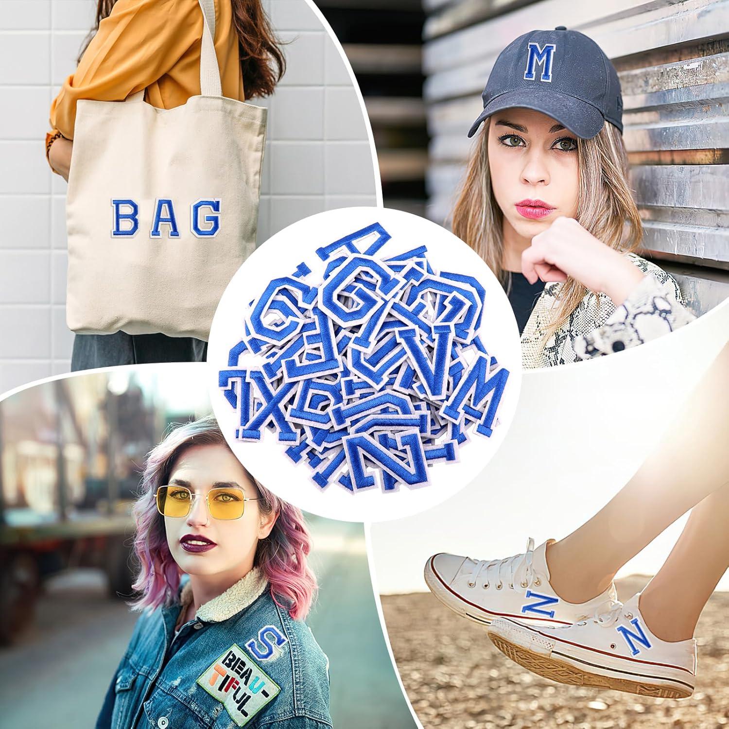 Letras Termoadhesivas NIUBIER 52 Piezas Azul 5x4 cm