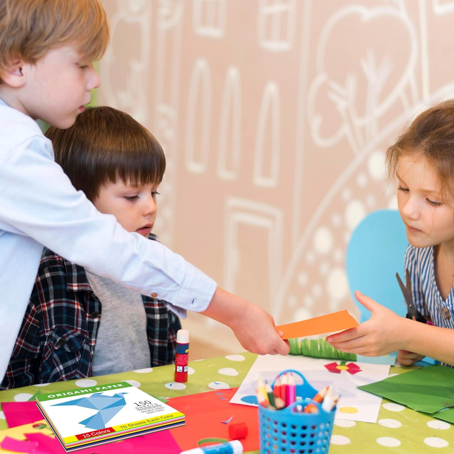 Papel de Origami Doble Cara BUBU 20x20 cm 150 Hojas 15 Colores