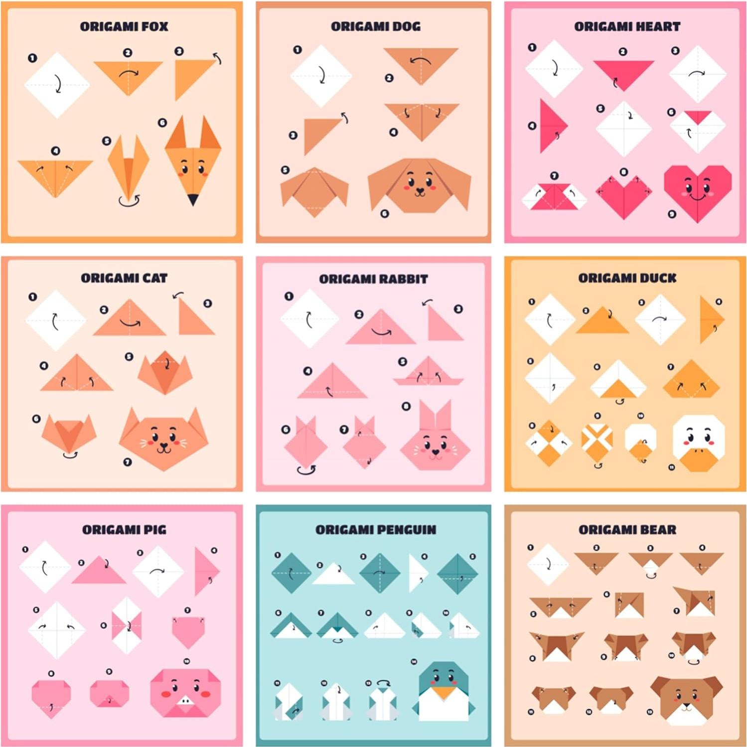 Papel de Origami Doble Cara BUBU 20x20 cm 150 Hojas 15 Colores