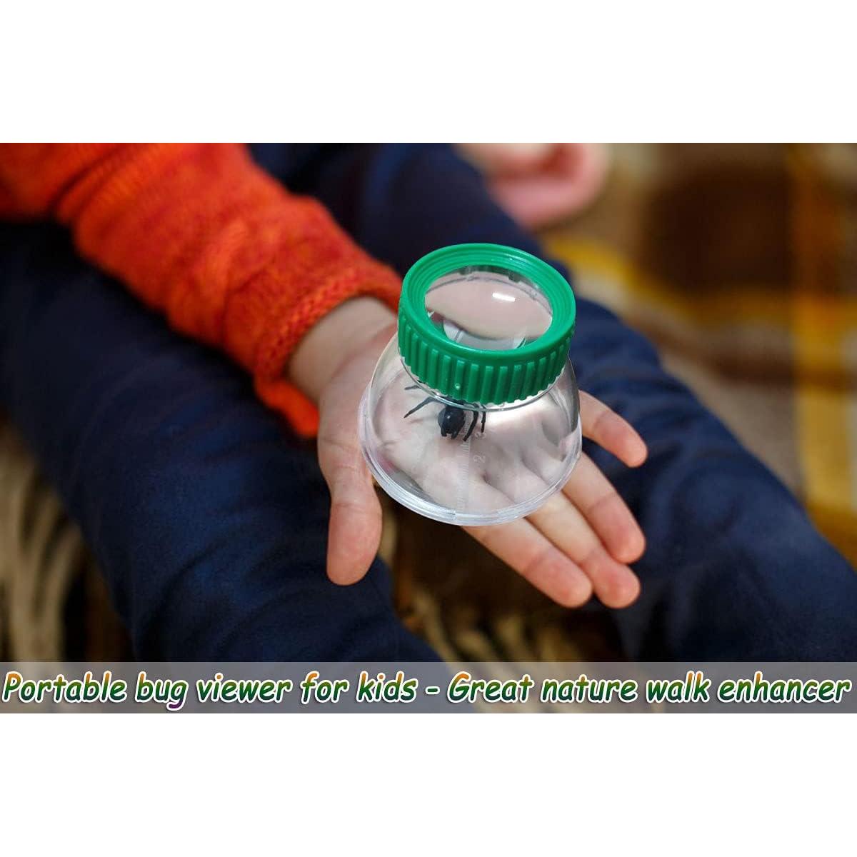 Visor de Insectos RORANIC 5X con Regla y Pinzas - 4 Pack Verde