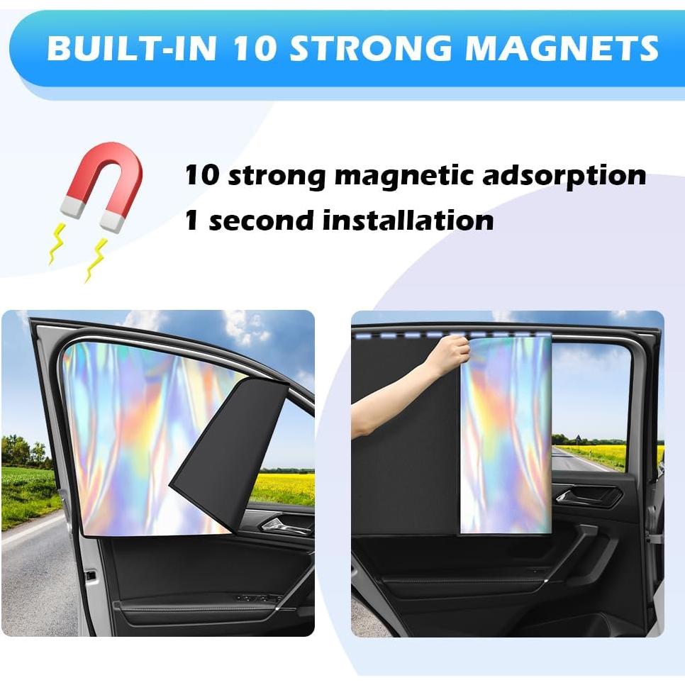 Sombrillas Holográficas Figpade para Ventanas de Automóvil 2 Piezas