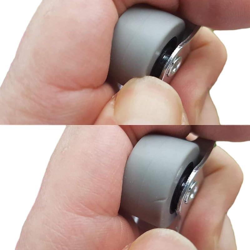 Paquete de 20 Ruedas de Goma 25 mm con Placa Metálica