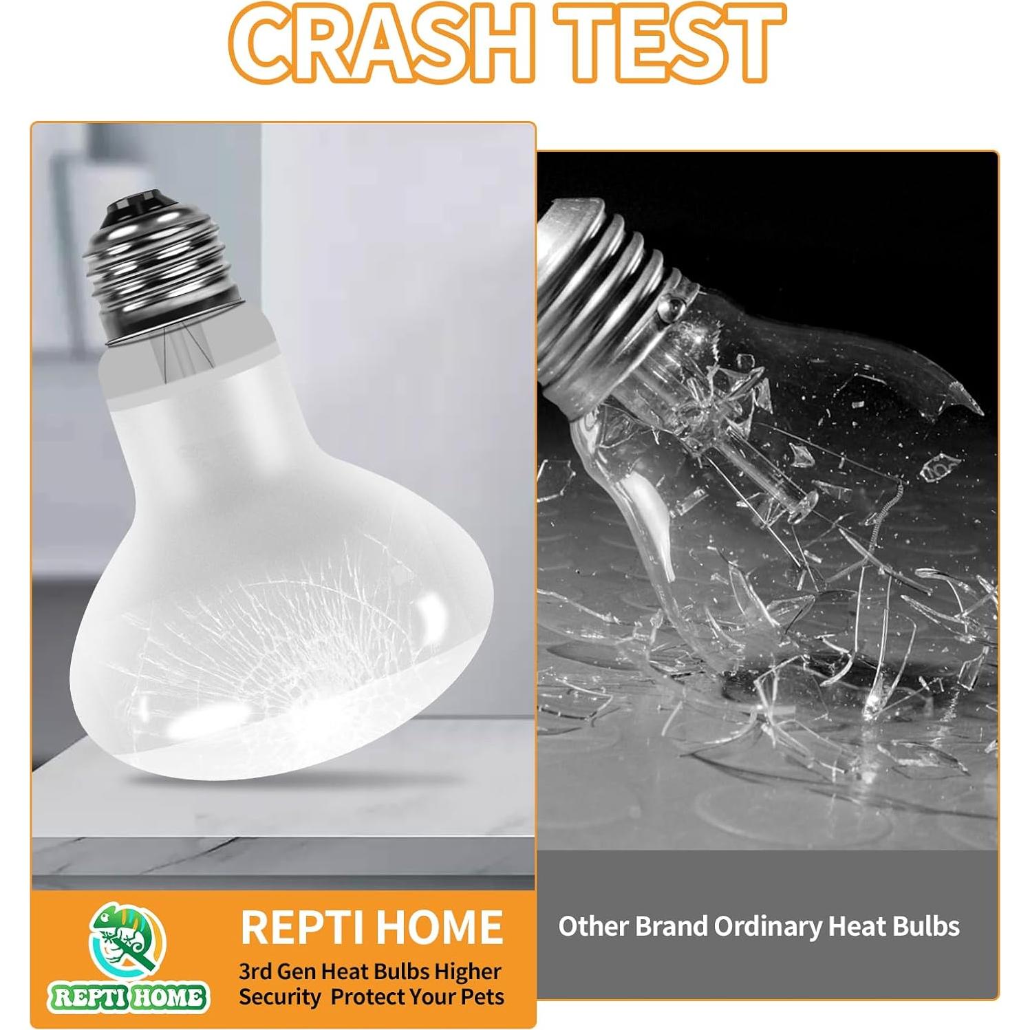 Bombilla de Calor para Reptiles REPTI HOME 50W Paquete de 2