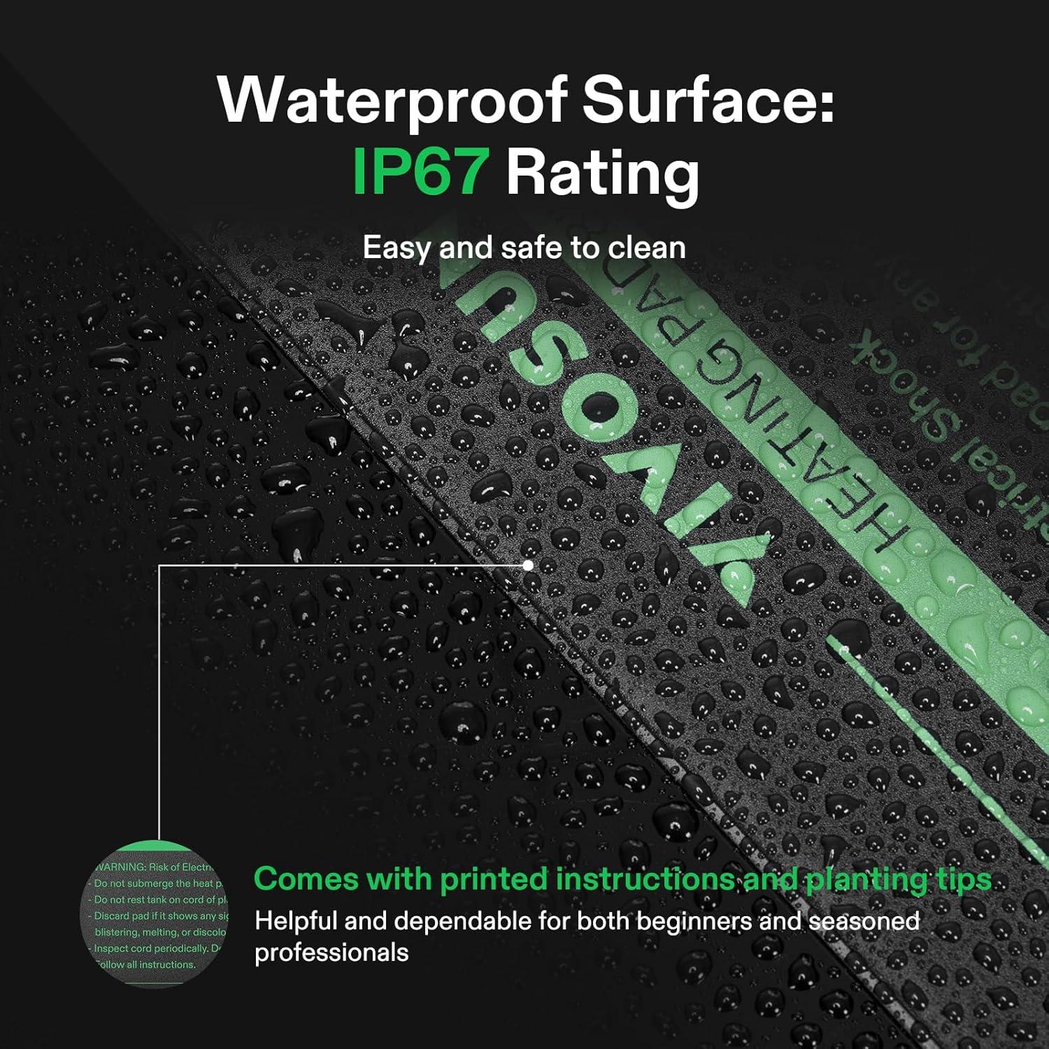 Almohadilla Térmica para Reptiles VIVOSUN 15x20 cm con Termostato