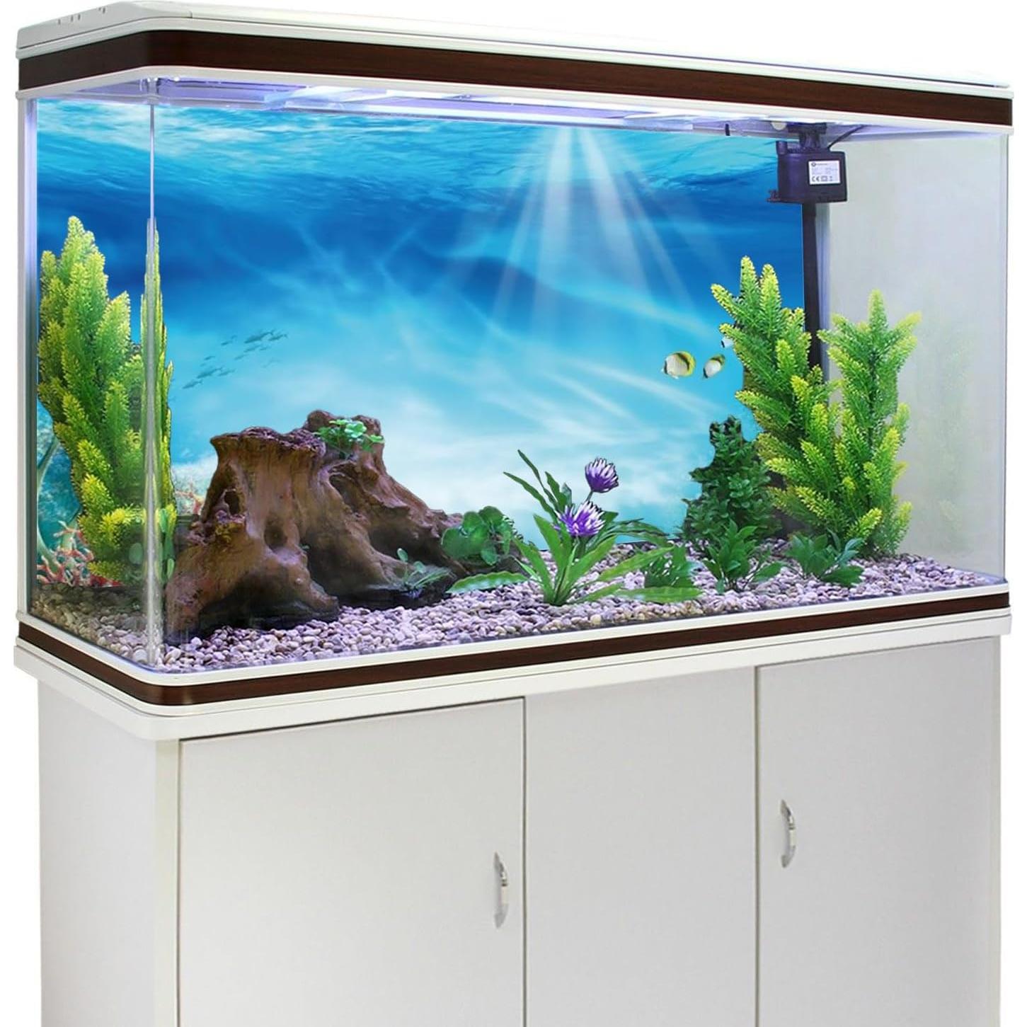 Fondo de Acuario Temático AWERT 60x30 cm Coral Peces