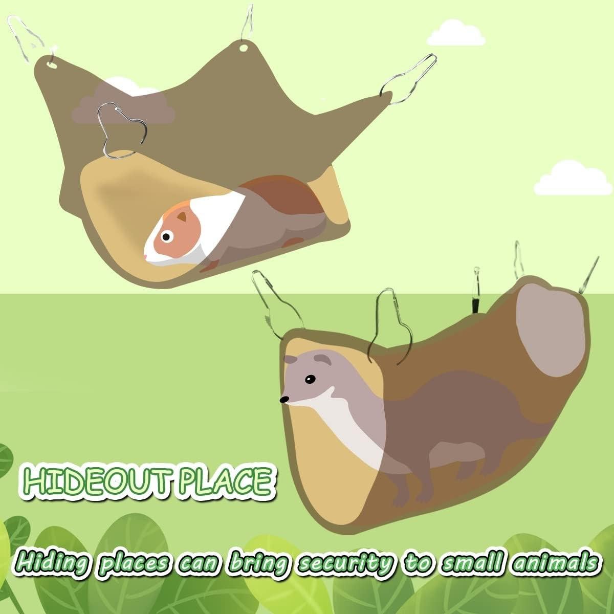 Hamaca y Túnel Colgante LEFTSTARER para Cobayas y Hurones