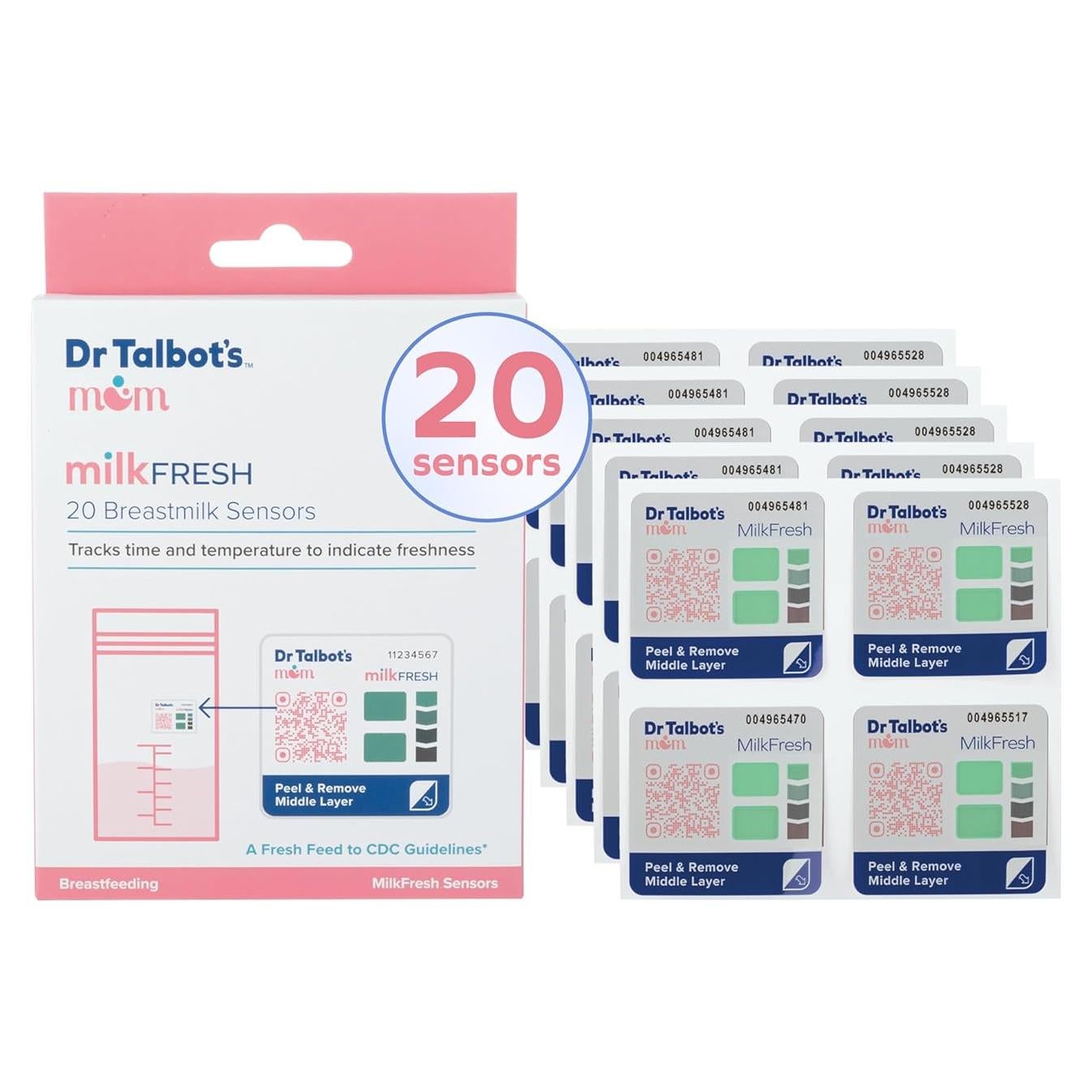 Sensores de Frescura de Leche Materna Dr. Talbot - 20 unidades