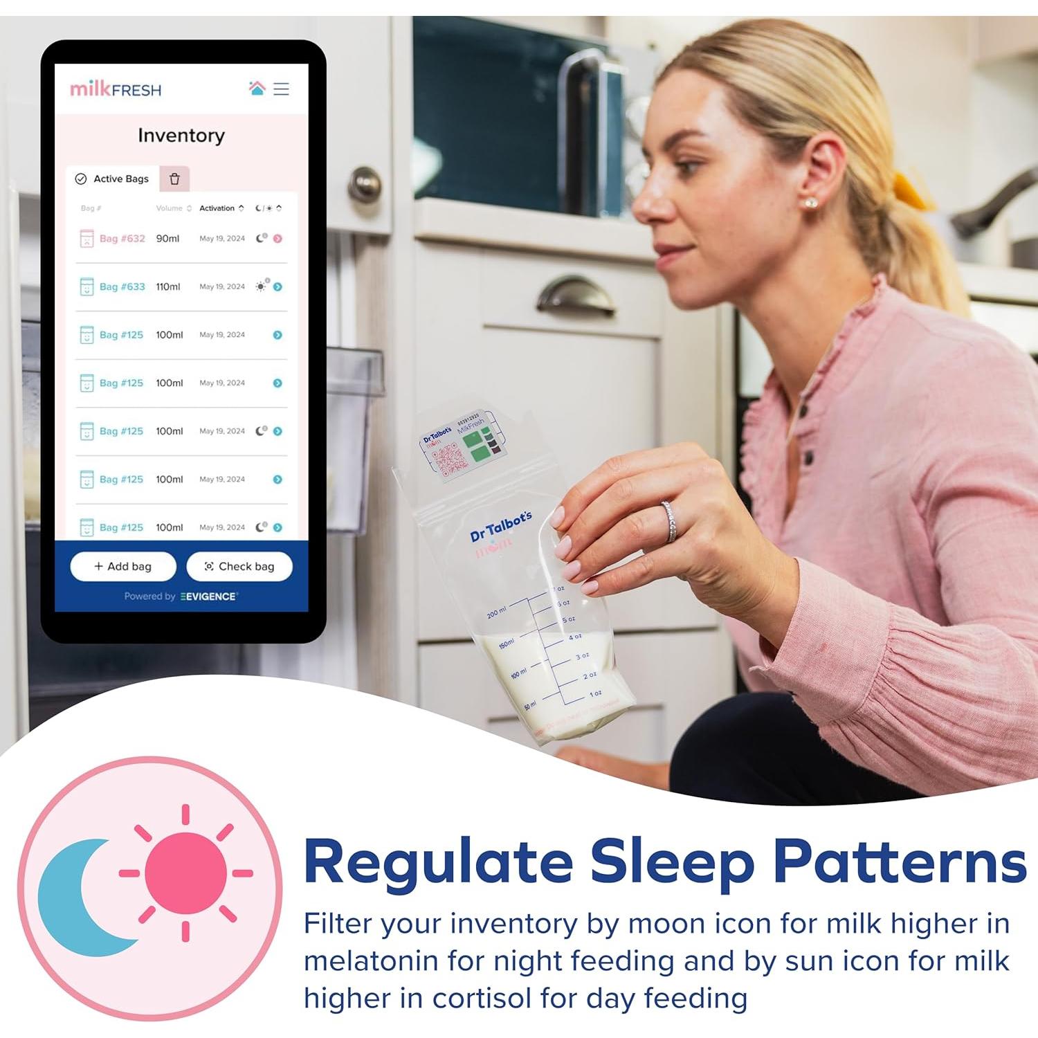 Sensores de Frescura de Leche Materna Dr. Talbot - 20 unidades