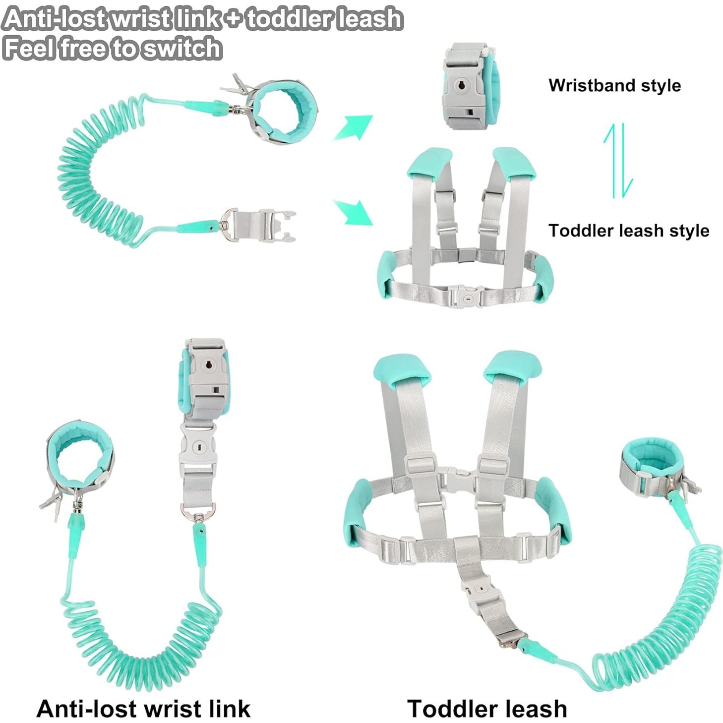 Correa Antipérdida para Niños Blisstime 2 en 1 Verde Menta