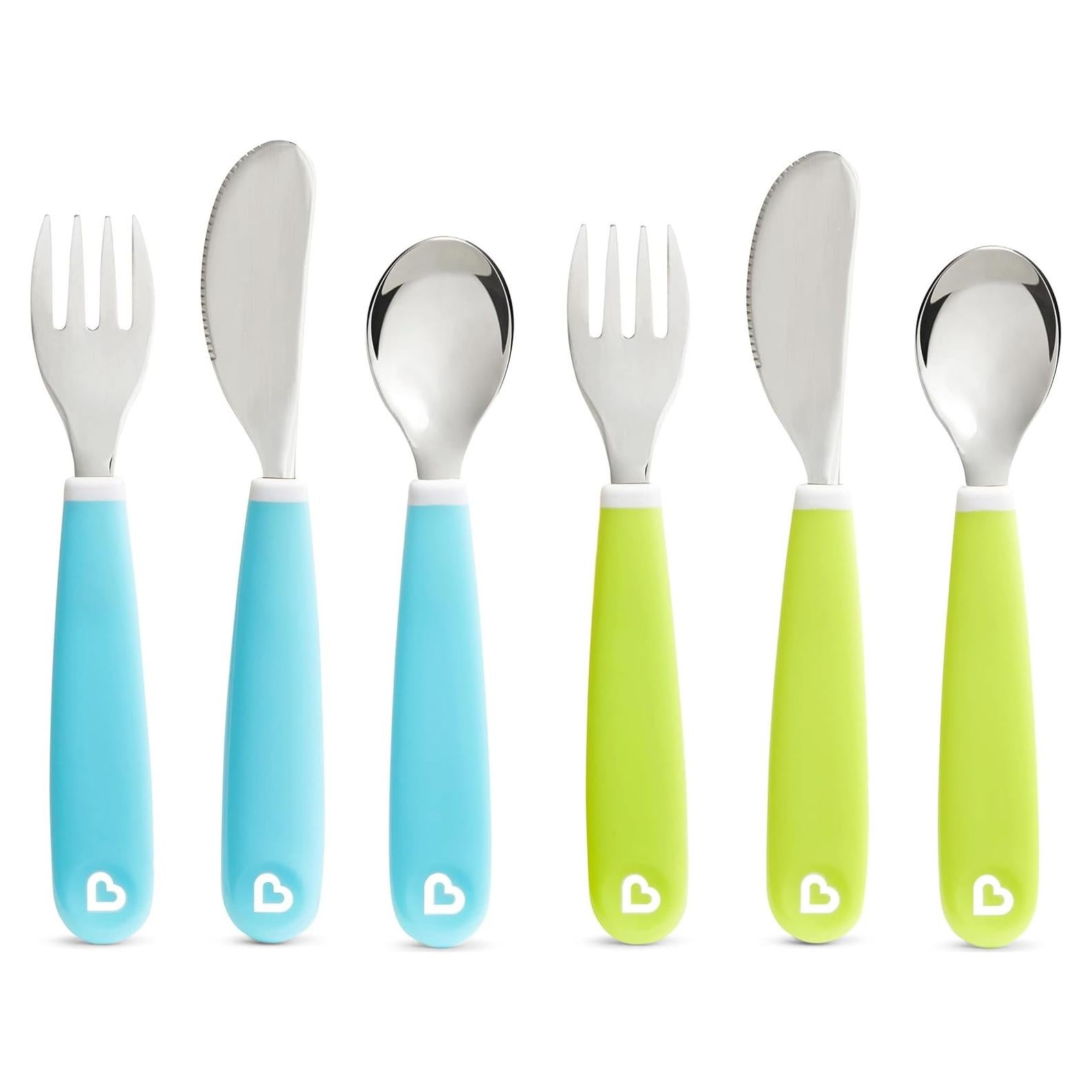 Juego de Utensilios para Niños Munchkin Splash 6 Piezas Azul Verde