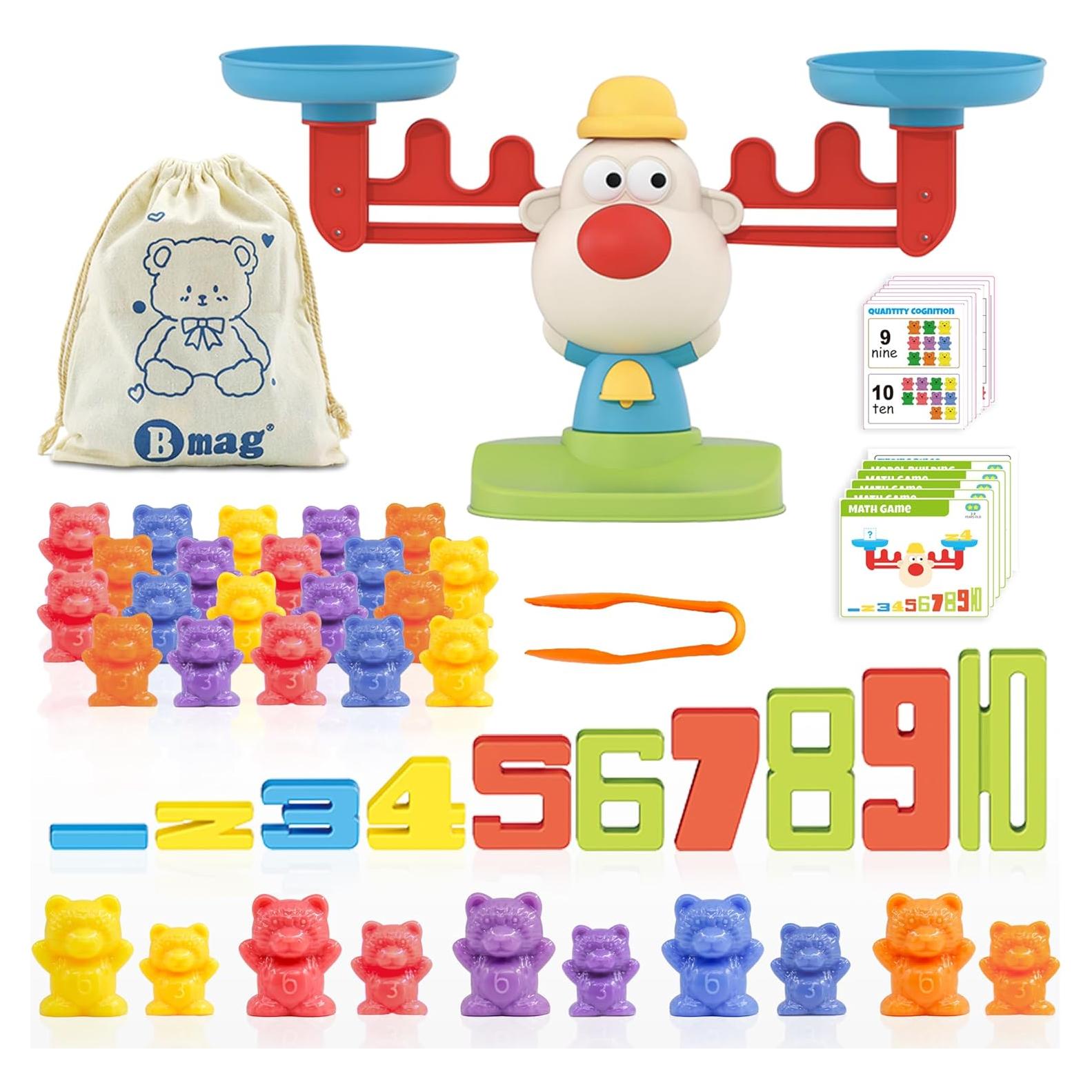 Juego de Matemáticas Bmag Balance 30 Osos y 10 Números