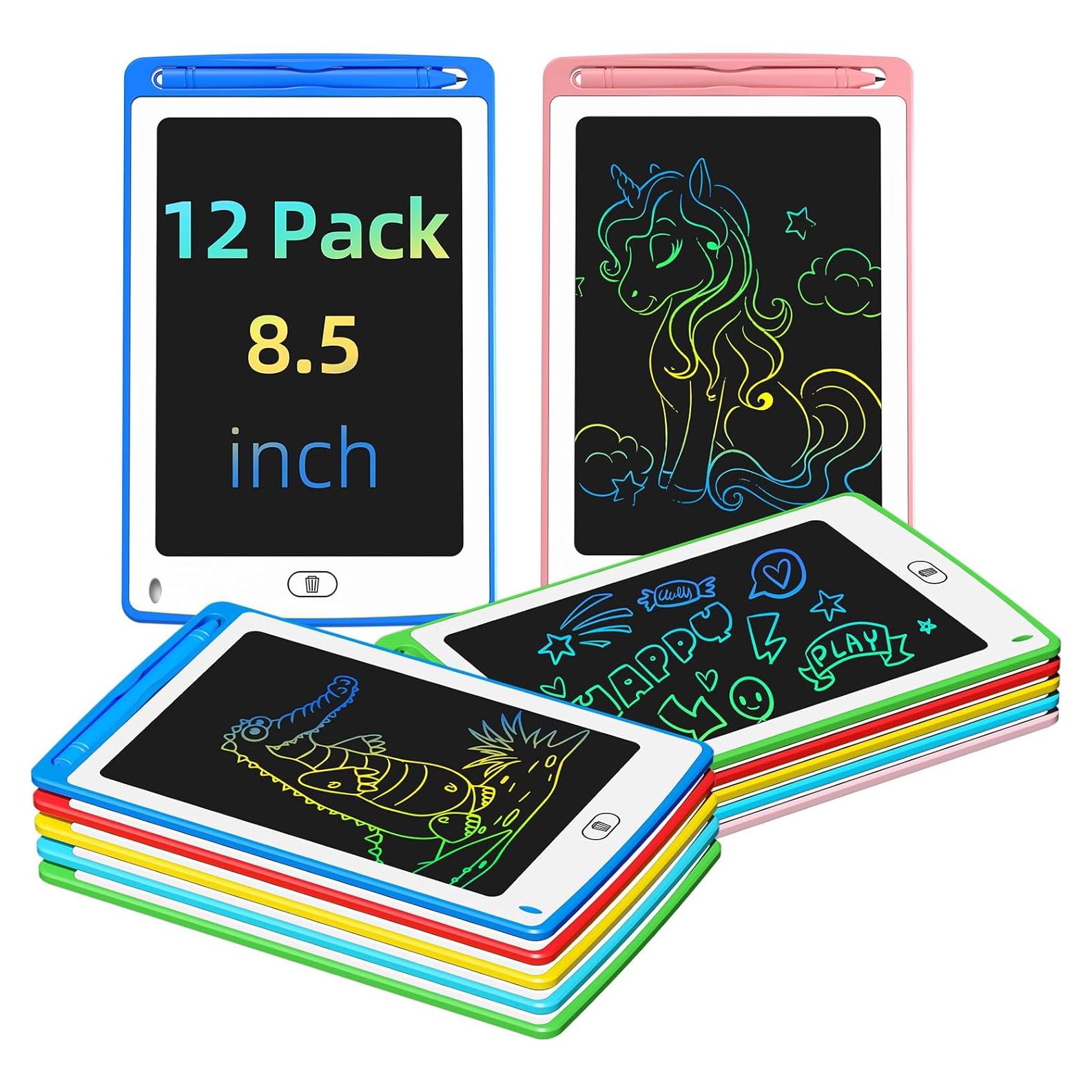 Tableta de Escritura LCD TQU 8.5" Colorida Paquete de 12