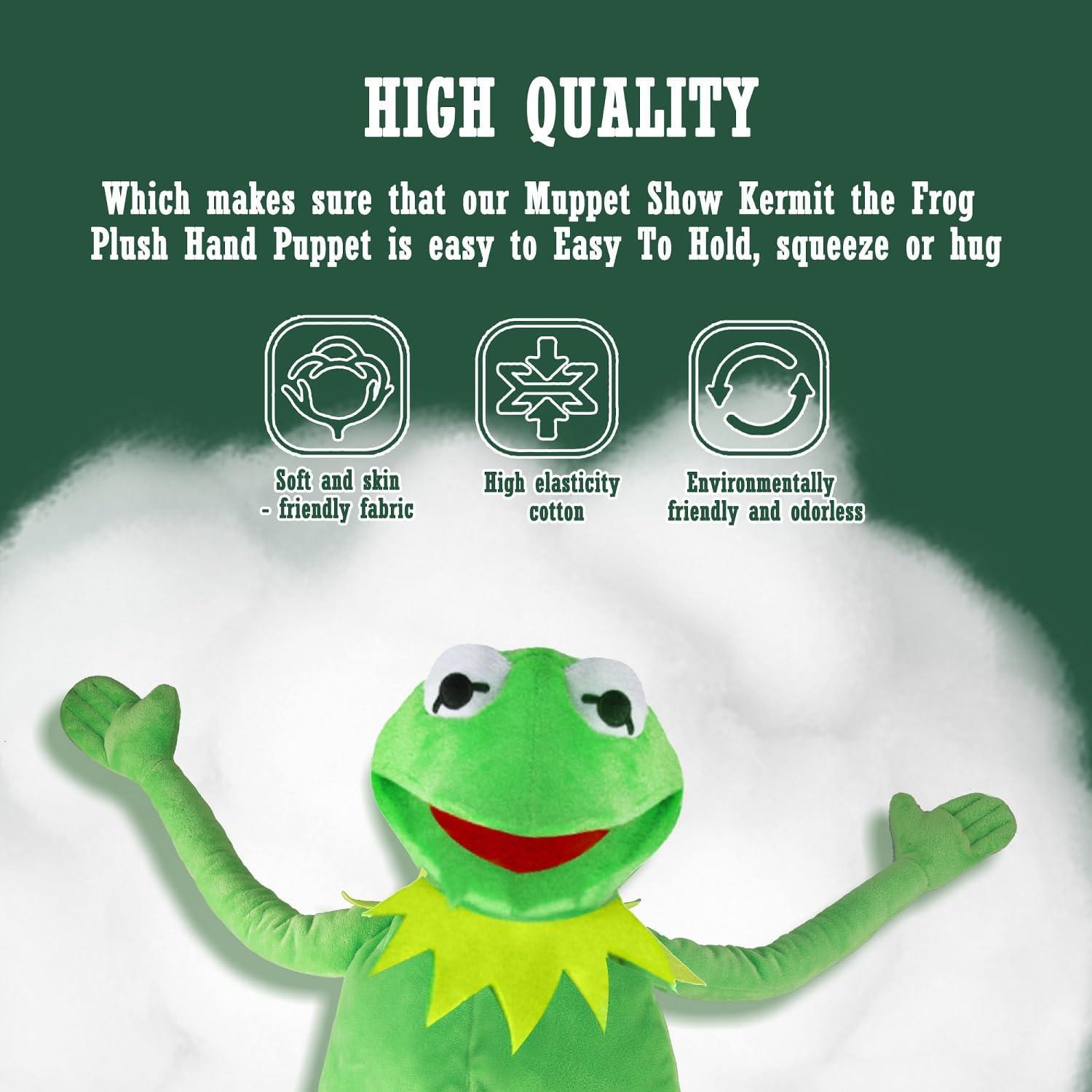 Títere de Rana Kermit NICERINC 60 cm Juguete de Peluche