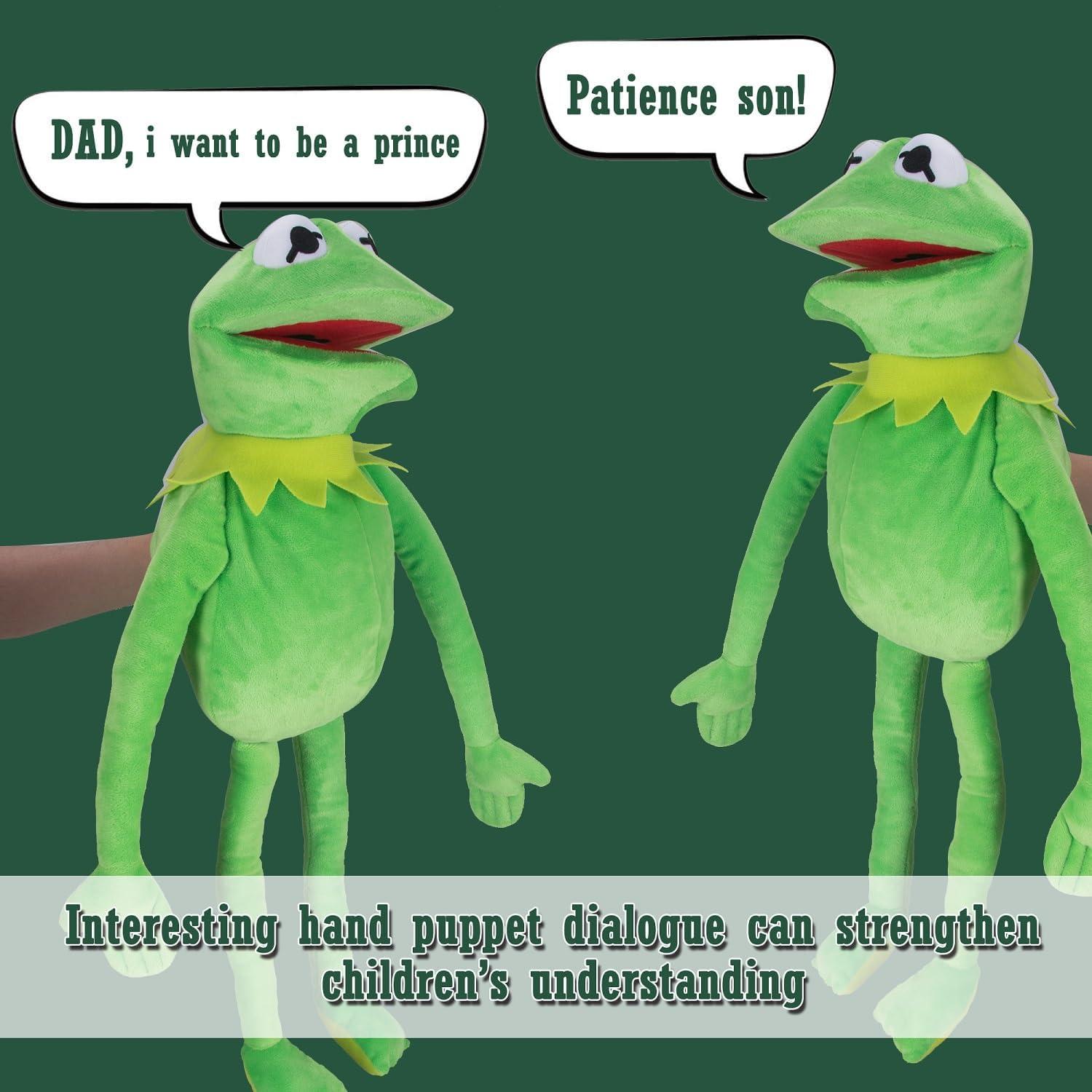 Títere de Rana Kermit NICERINC 60 cm Juguete de Peluche