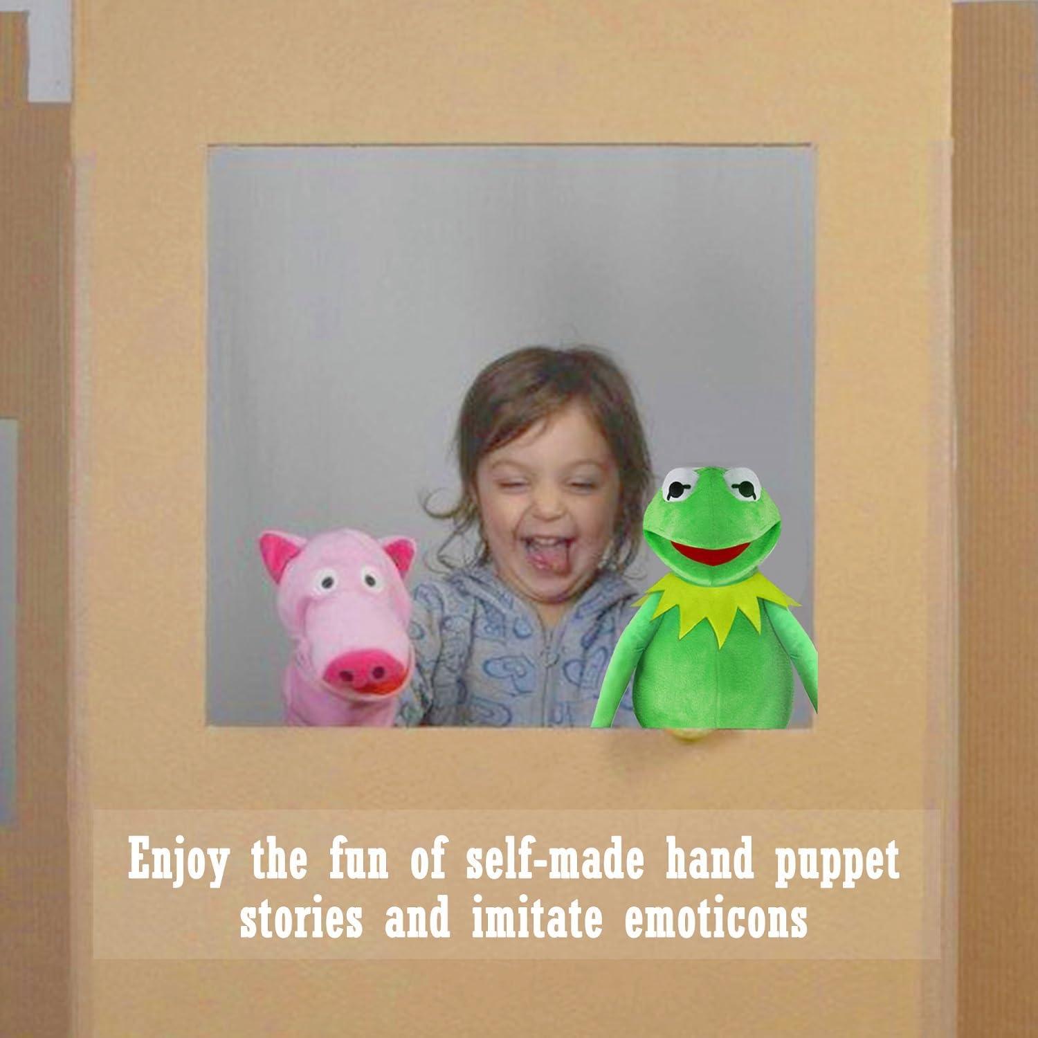 Títere de Rana Kermit NICERINC 60 cm Juguete de Peluche