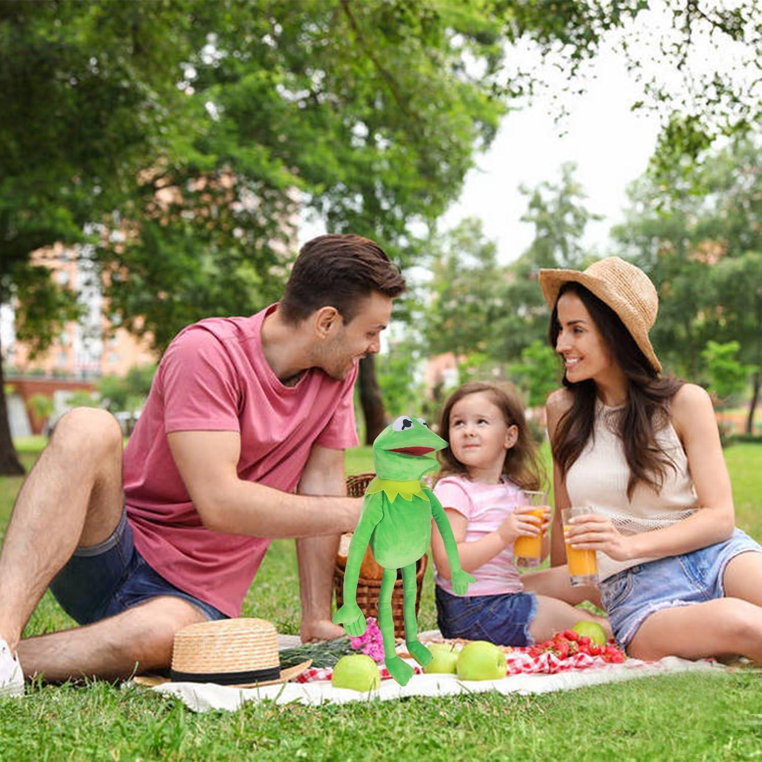 Títere de Rana Kermit NICERINC 60 cm Juguete de Peluche