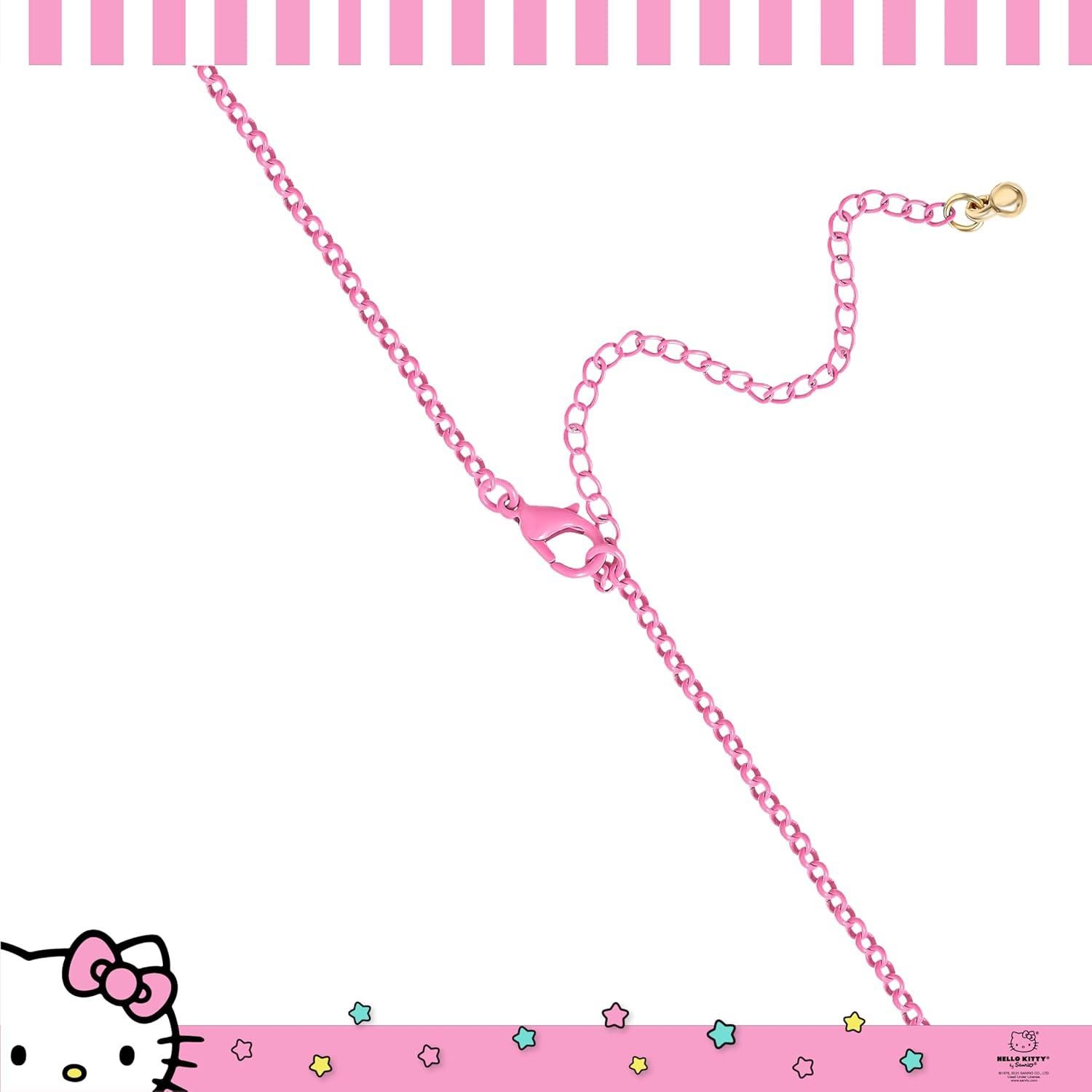 Collar Colgante Hello Kitty Sanrio Ajustable 40.64 cm Rosa