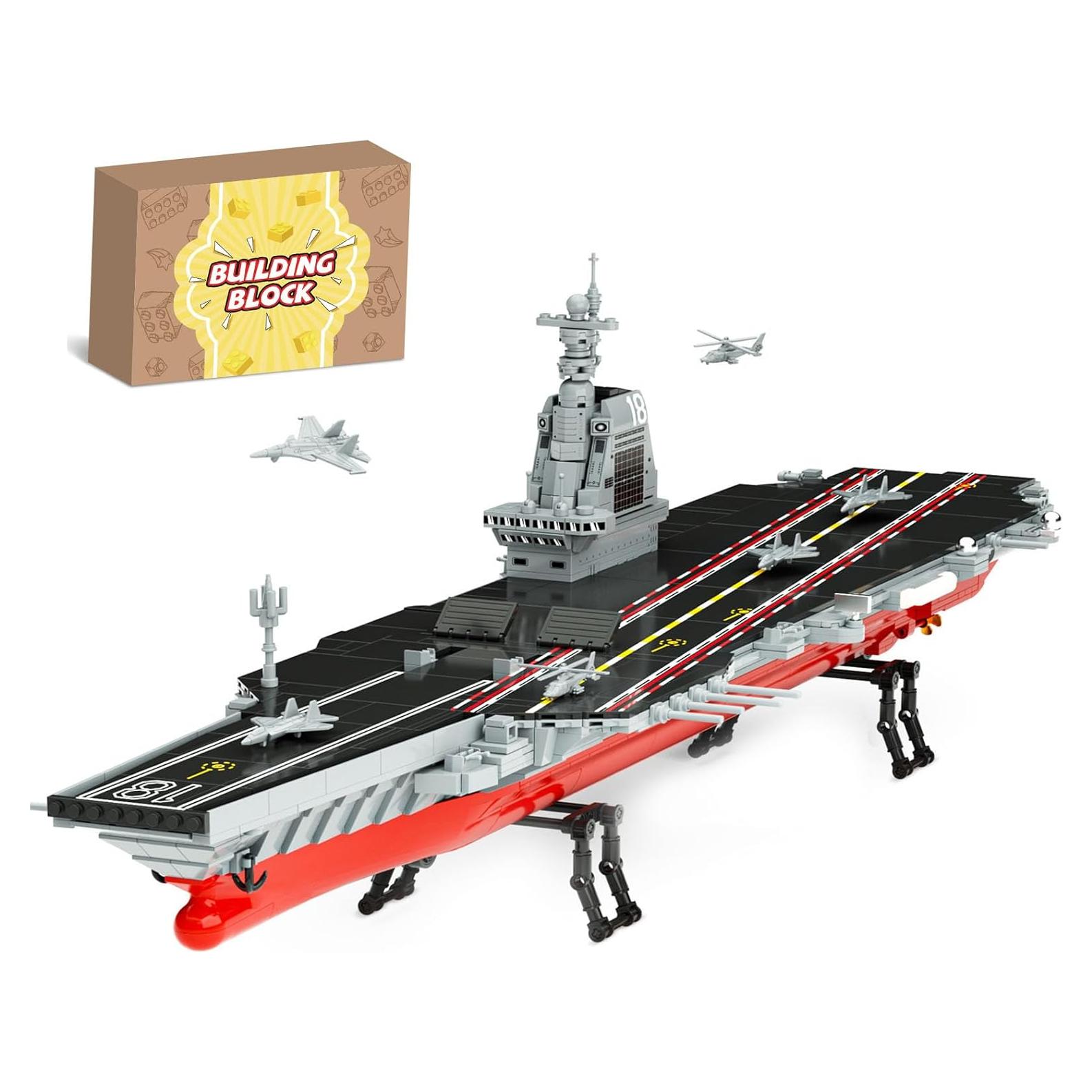 Set de Bloques de Construcción Portaaviones TOY PLAYER 1514 Piezas