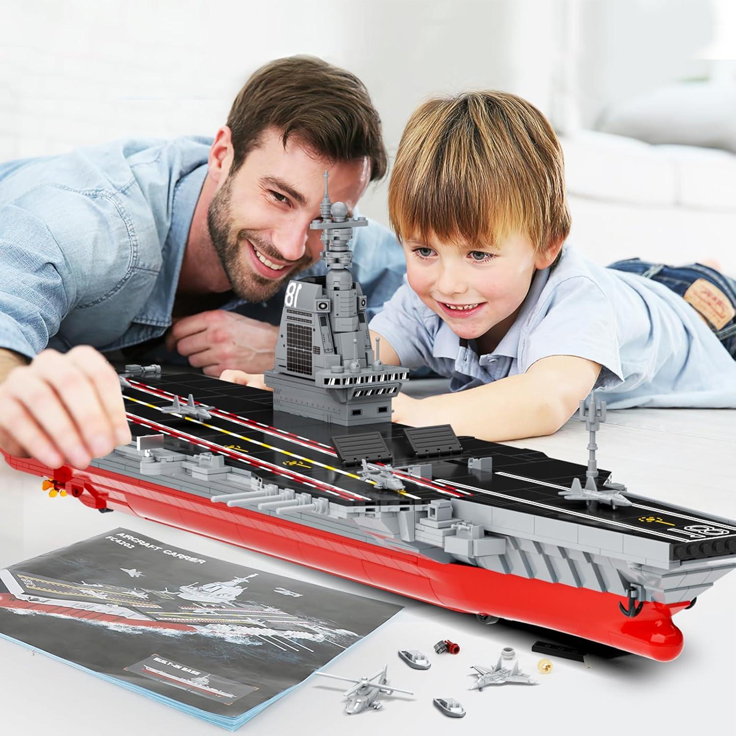 Set de Bloques de Construcción Portaaviones TOY PLAYER 1514 Piezas