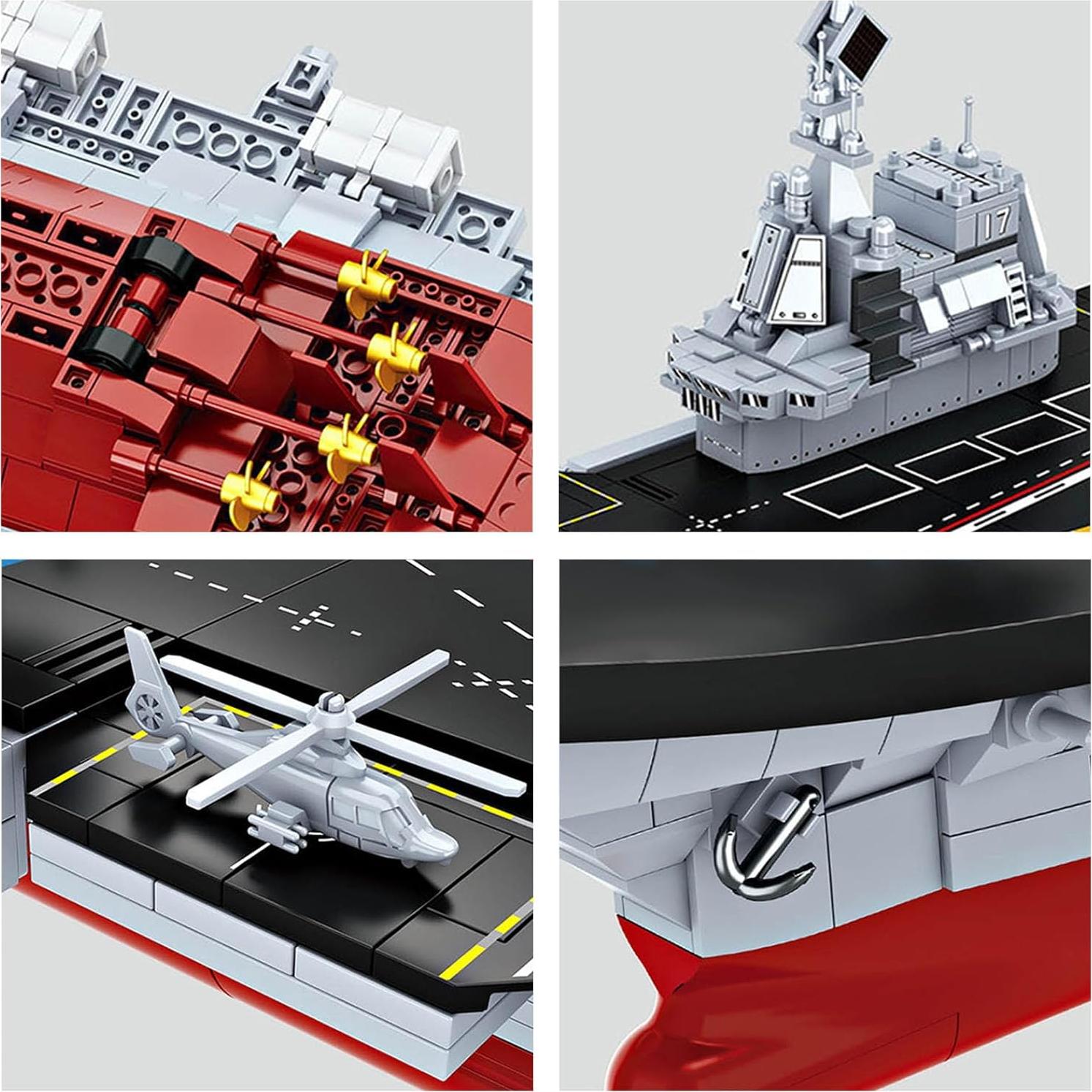 Set de Bloques de Construcción Portaaviones TOY PLAYER 1514 Piezas