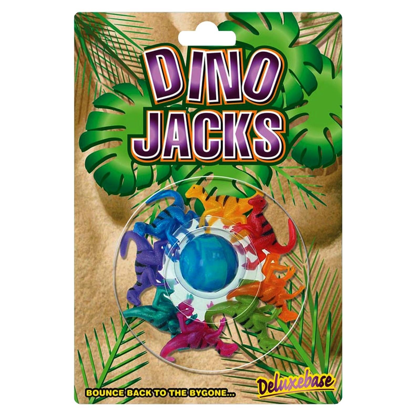 Juego de Jacks Deluxebase Dino - 8 Jacks y Pelota Rebotadora