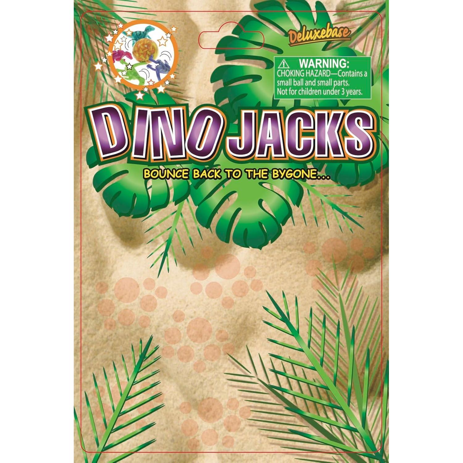 Juego de Jacks Deluxebase Dino - 8 Jacks y Pelota Rebotadora