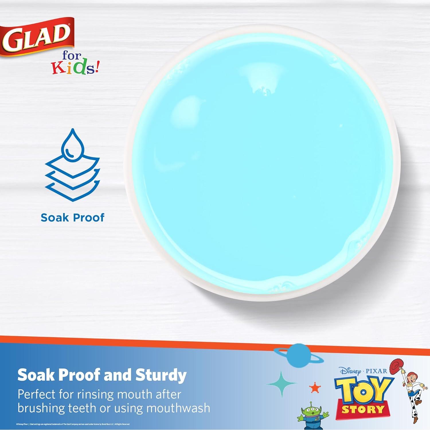 Vasos de Papel Desechables Glad Toy Story 24 Unidades 89.79 ML