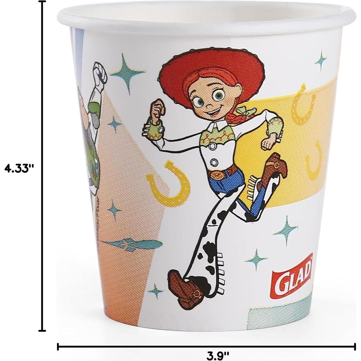 Vasos de Papel Desechables Glad Toy Story 24 Unidades 89.79 ML