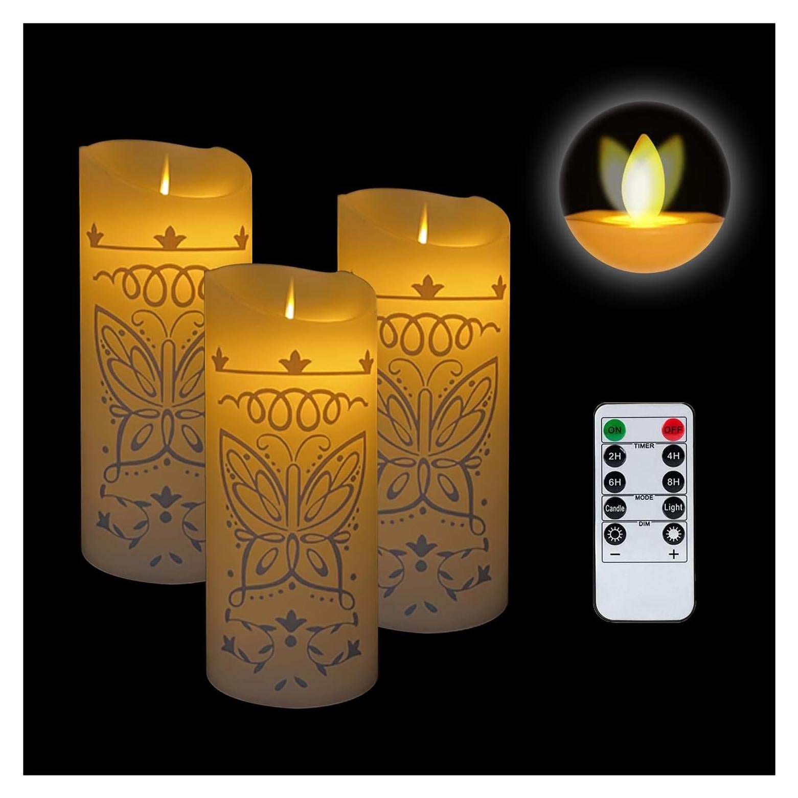 Vela Mágica LED Sin Llama Encanto Mariposa 7.62x15.24cm