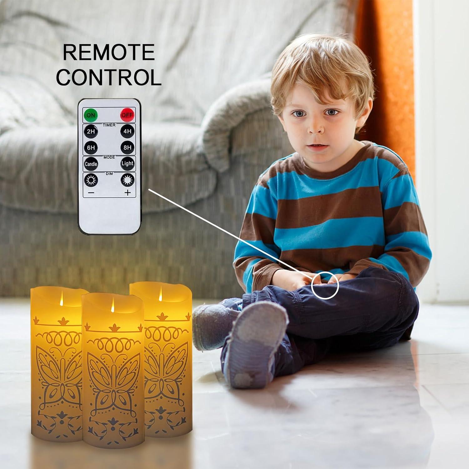 Vela Mágica LED Sin Llama Encanto Mariposa 7.62x15.24cm