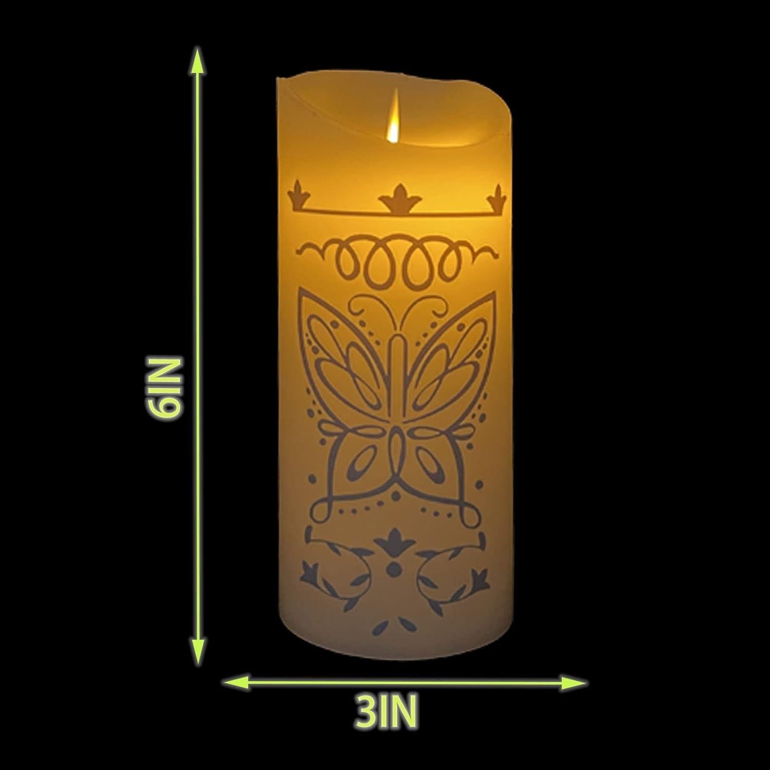 Vela Mágica LED Sin Llama Encanto Mariposa 7.62x15.24cm